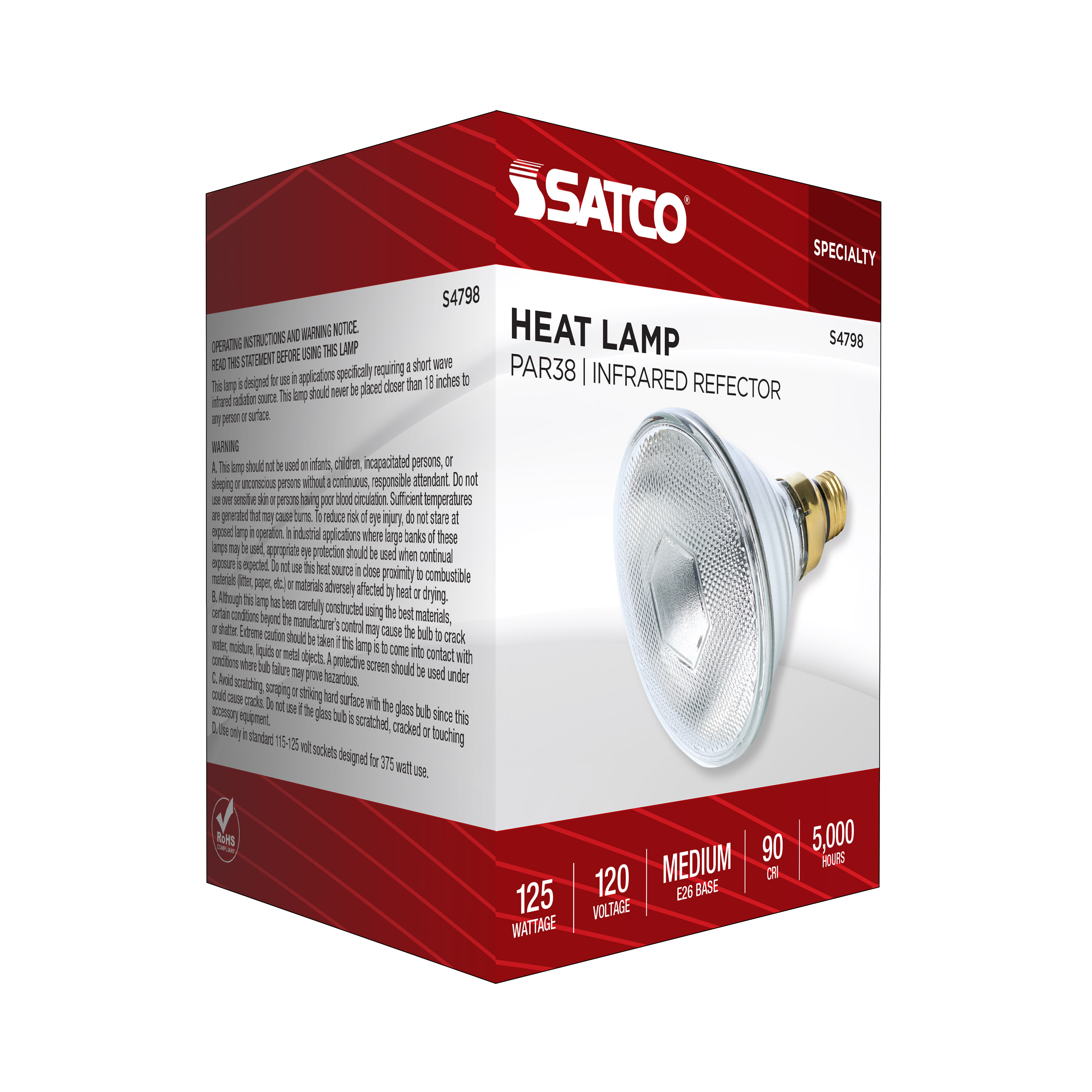 125PAR38/HEAT/CL/120V - S4798