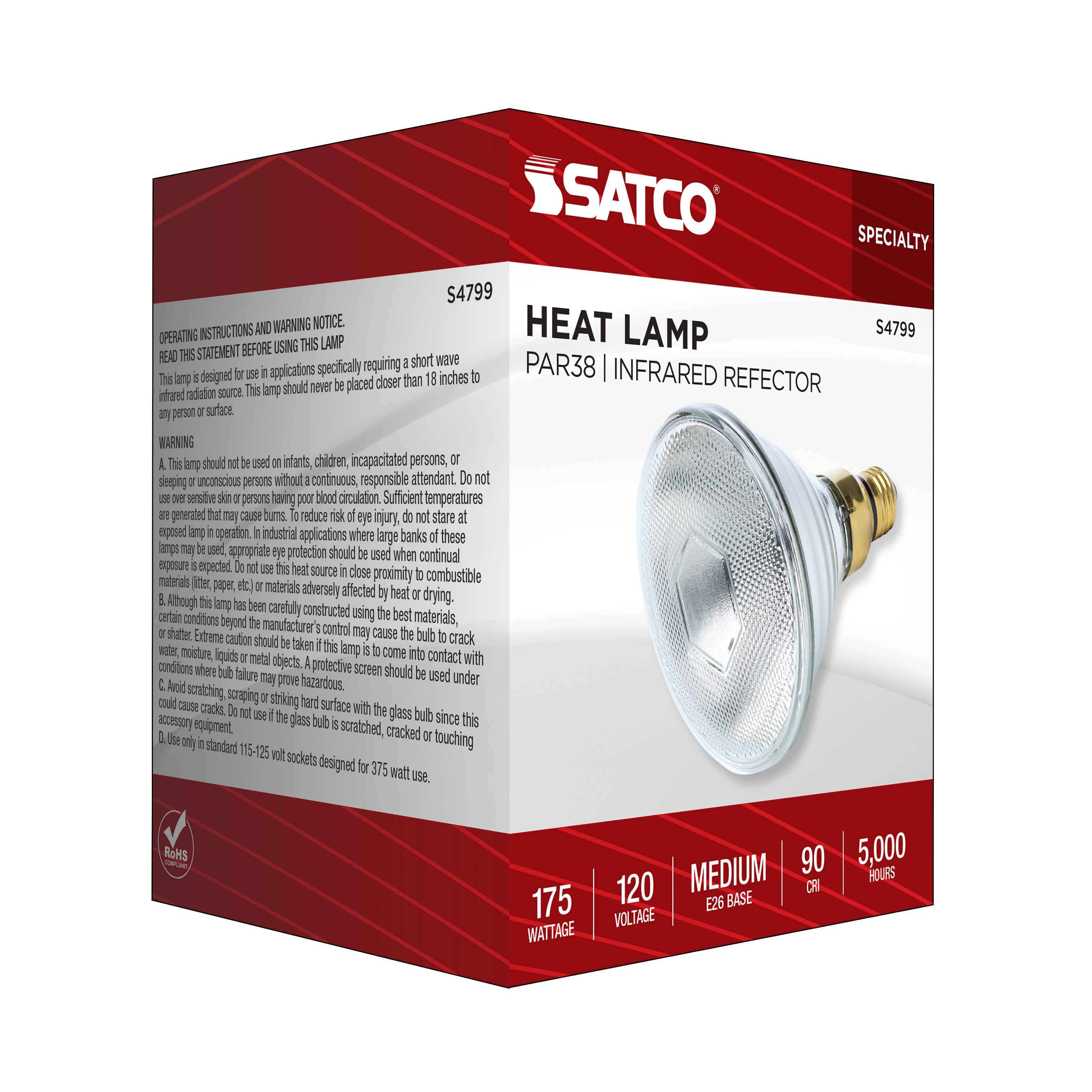 175PAR38/HEAT/CL/120V - S4799