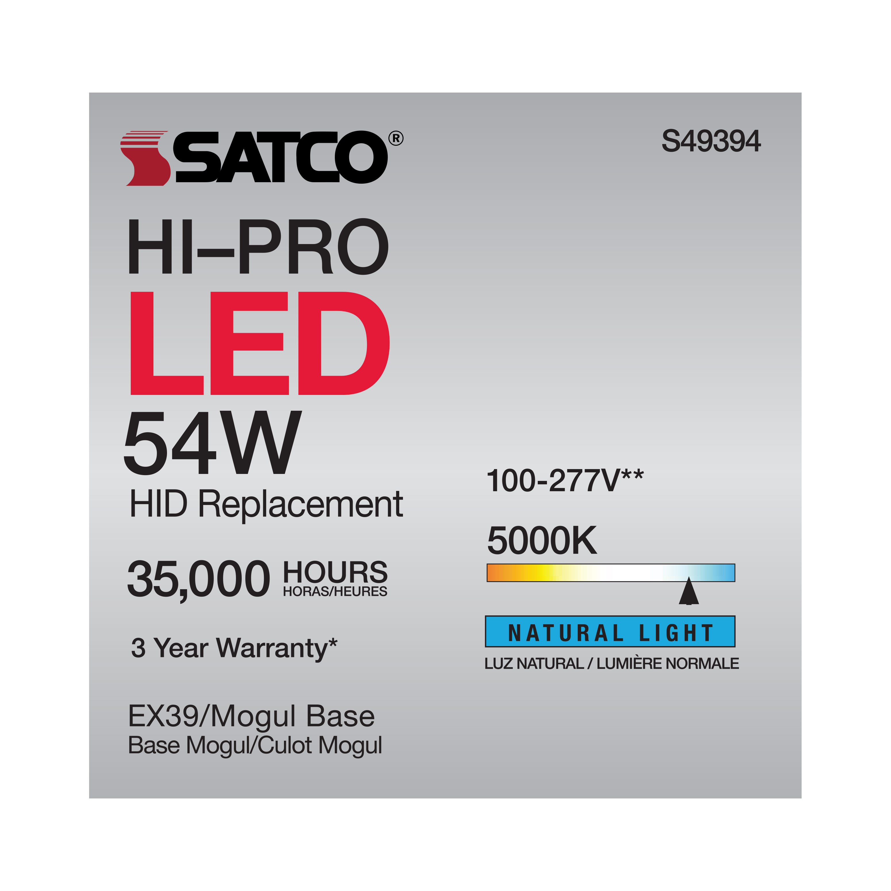 54W/LED/HP/850/100-277V/EX39 - S49394
