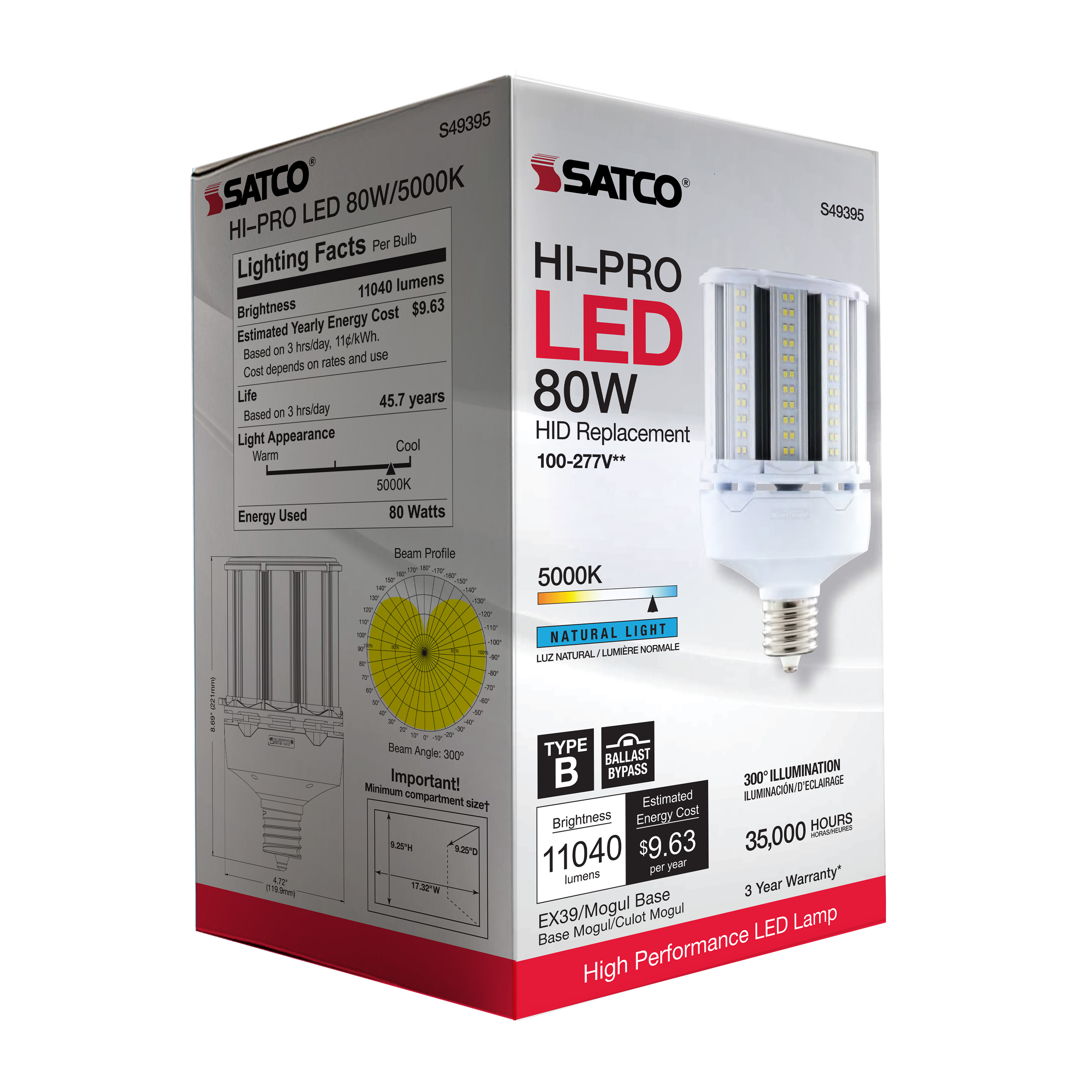 80W/LED/HP/850/100-277V/EX39 - S49395