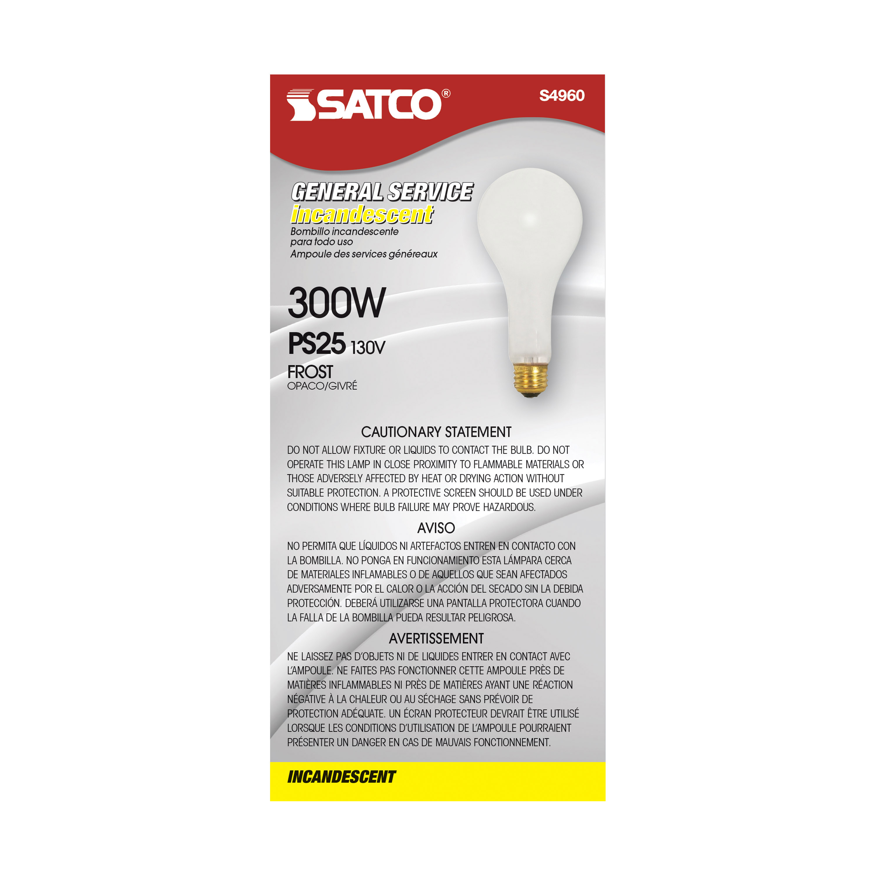 300M/IF MED BASE FROSTED 130V. - S4960