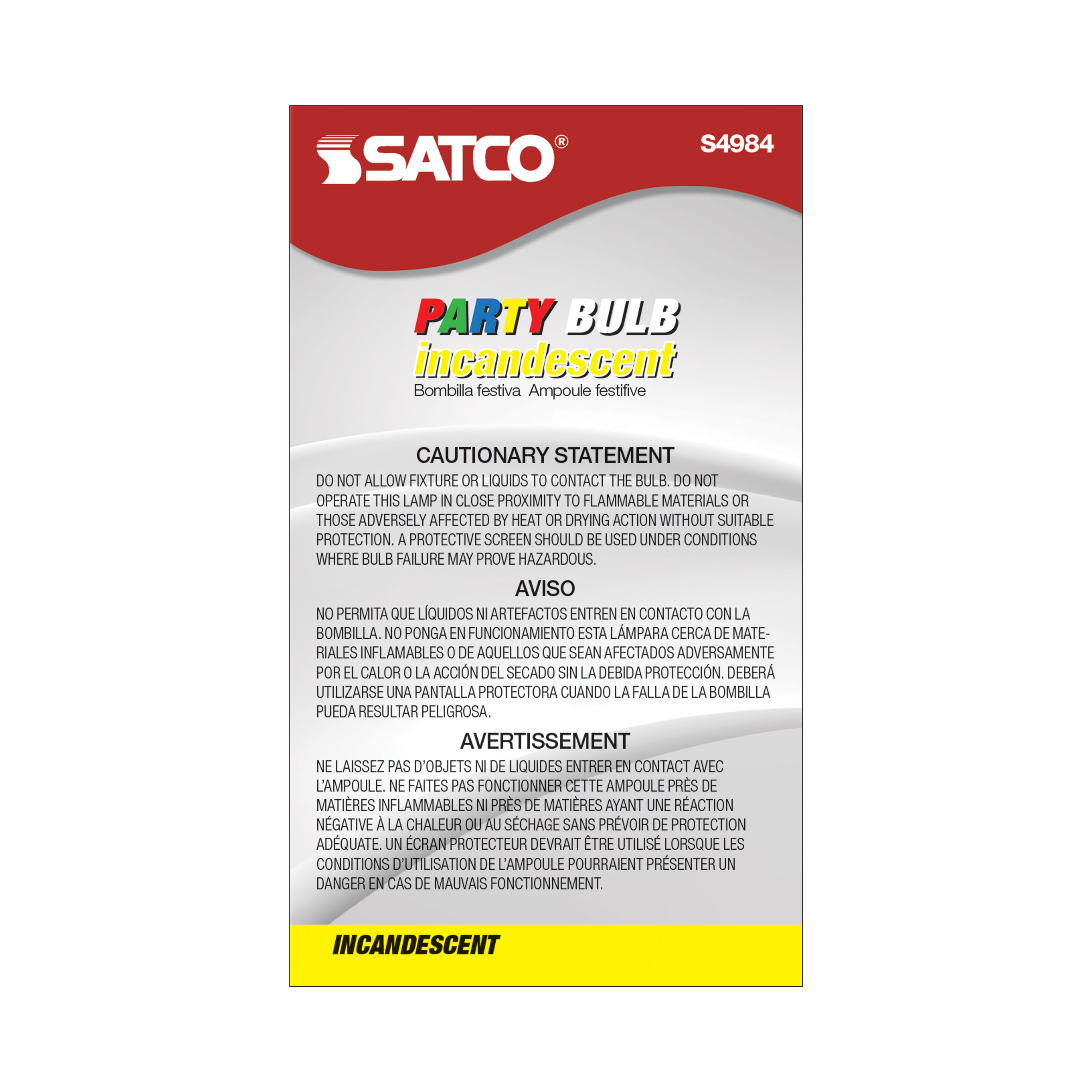 60W A19 STD RED CERAMIC - S4984