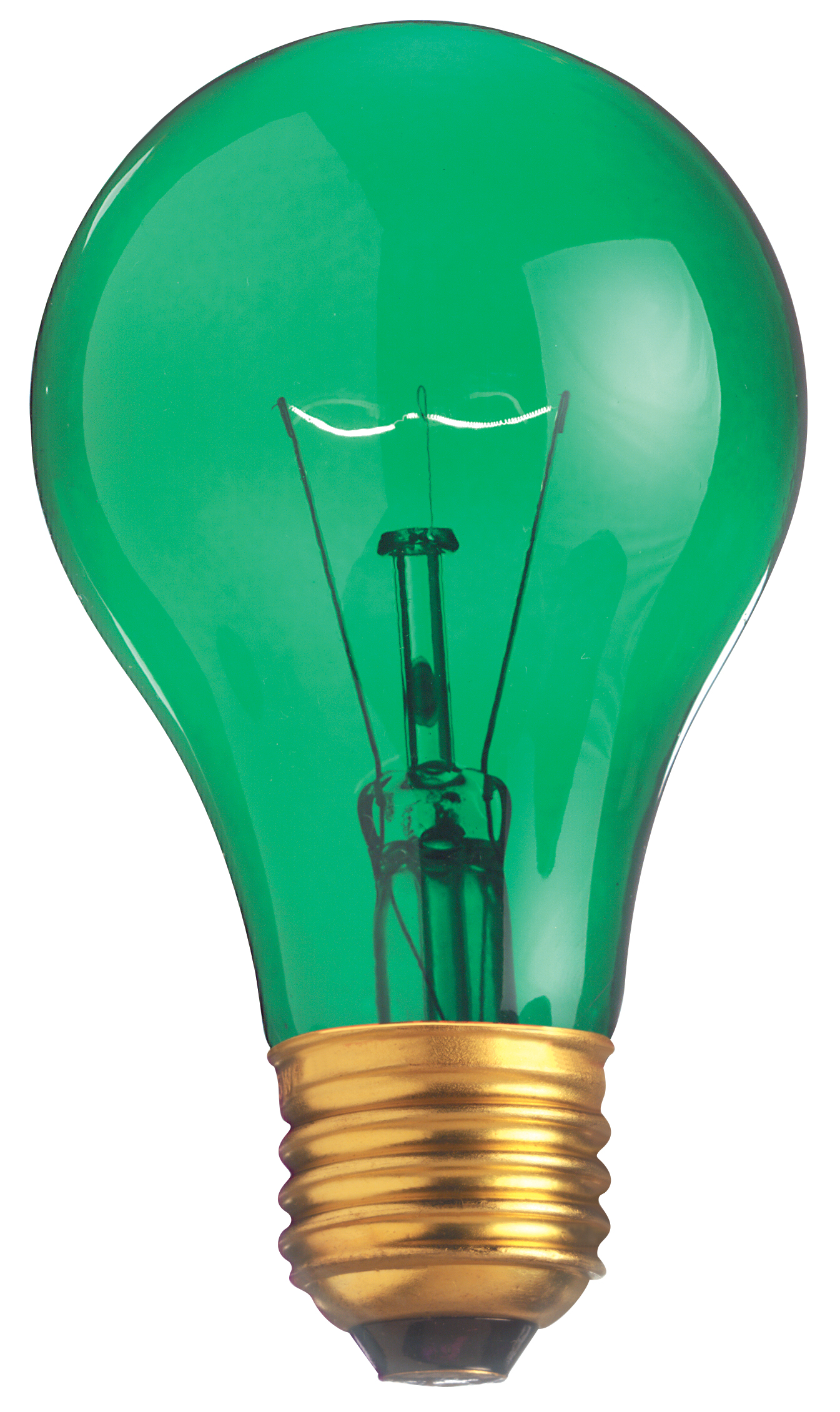 25W A19 TRANS. GREEN 130V - S6081
