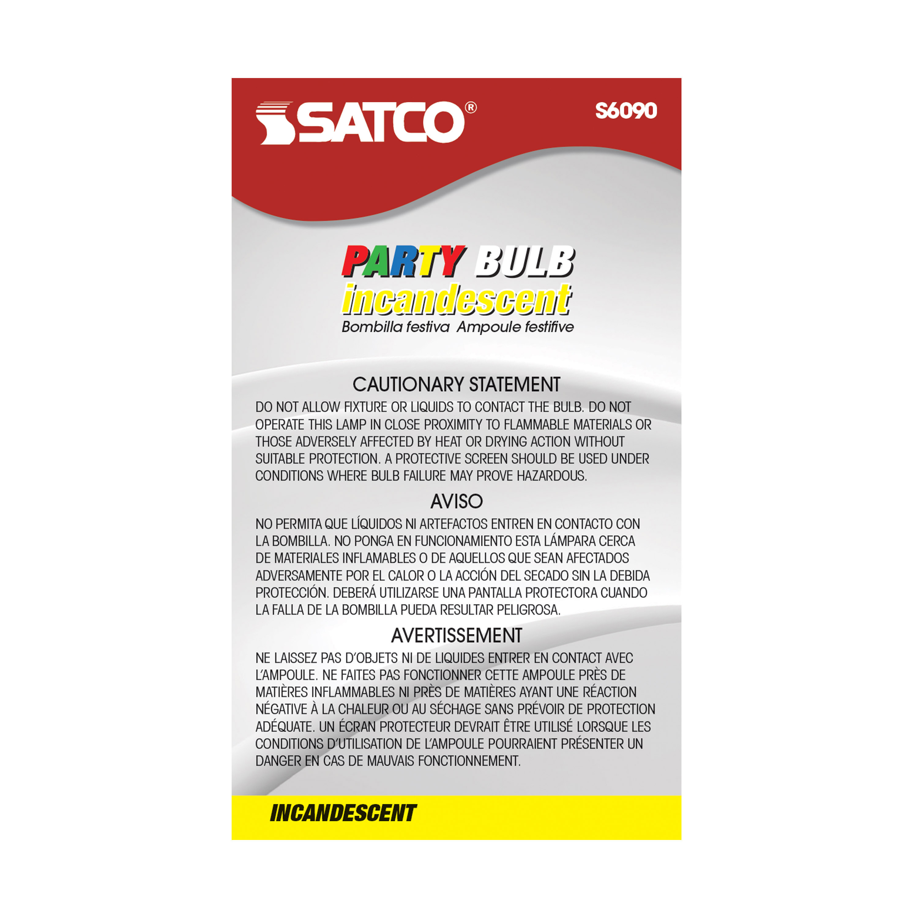 25W A19 CERAMIC RED 130V. - S6090