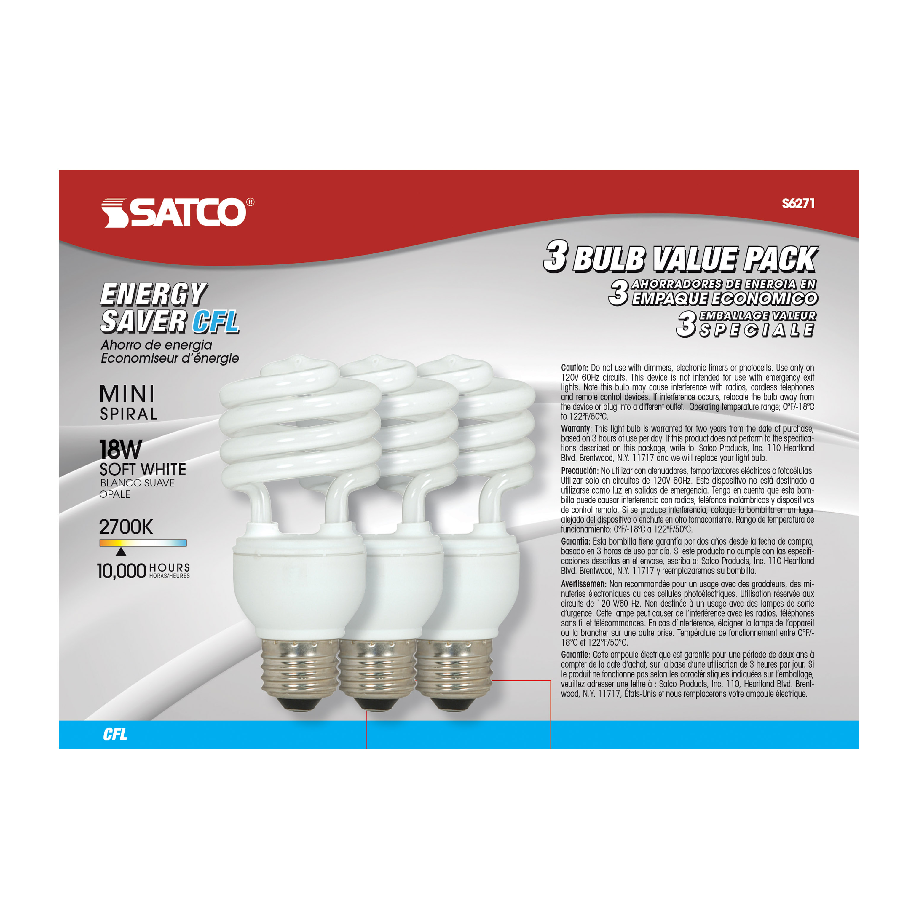 J14L1E26/2700K/120V/3PK - S6271