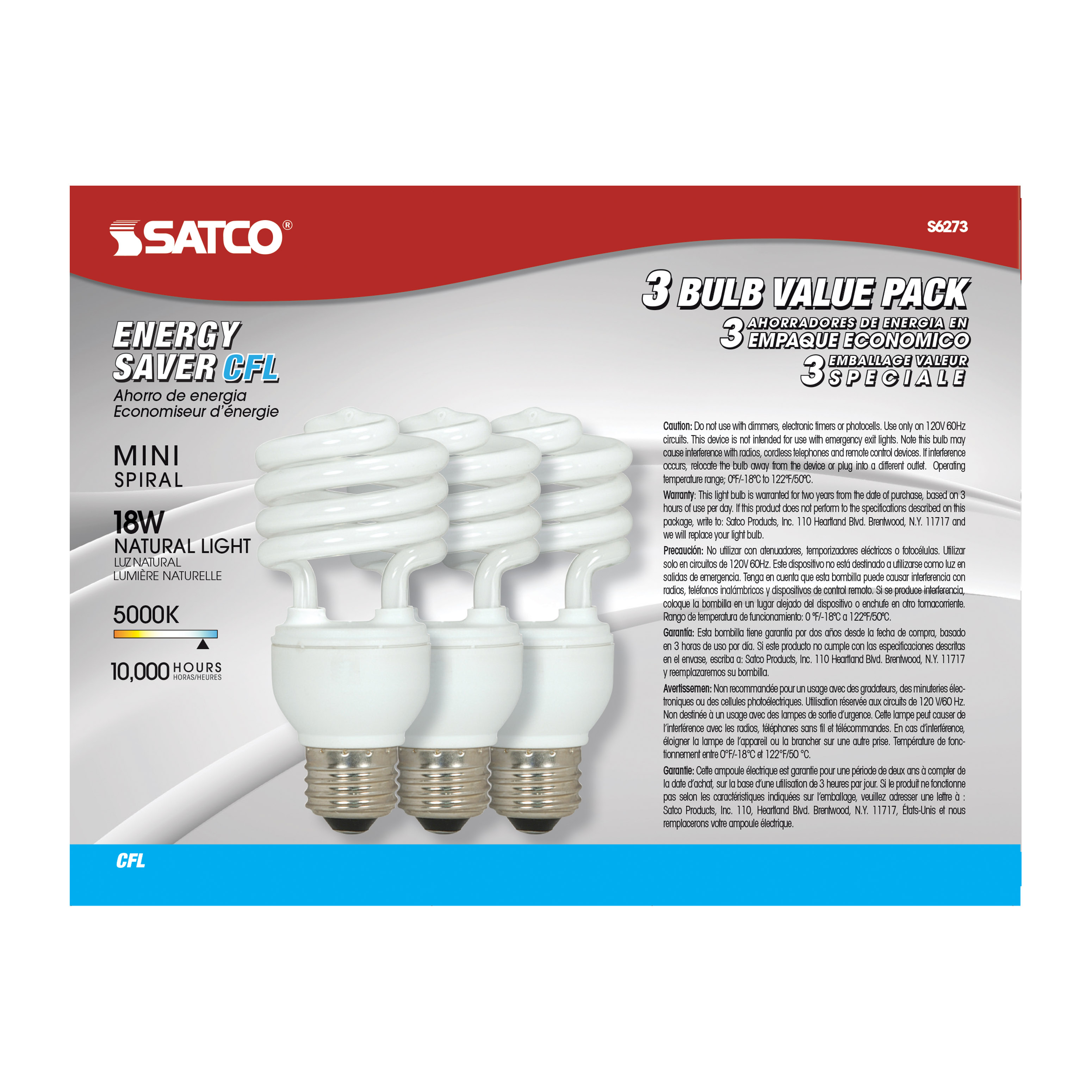 18T2/E26/5000K/120V/3PK - S6273