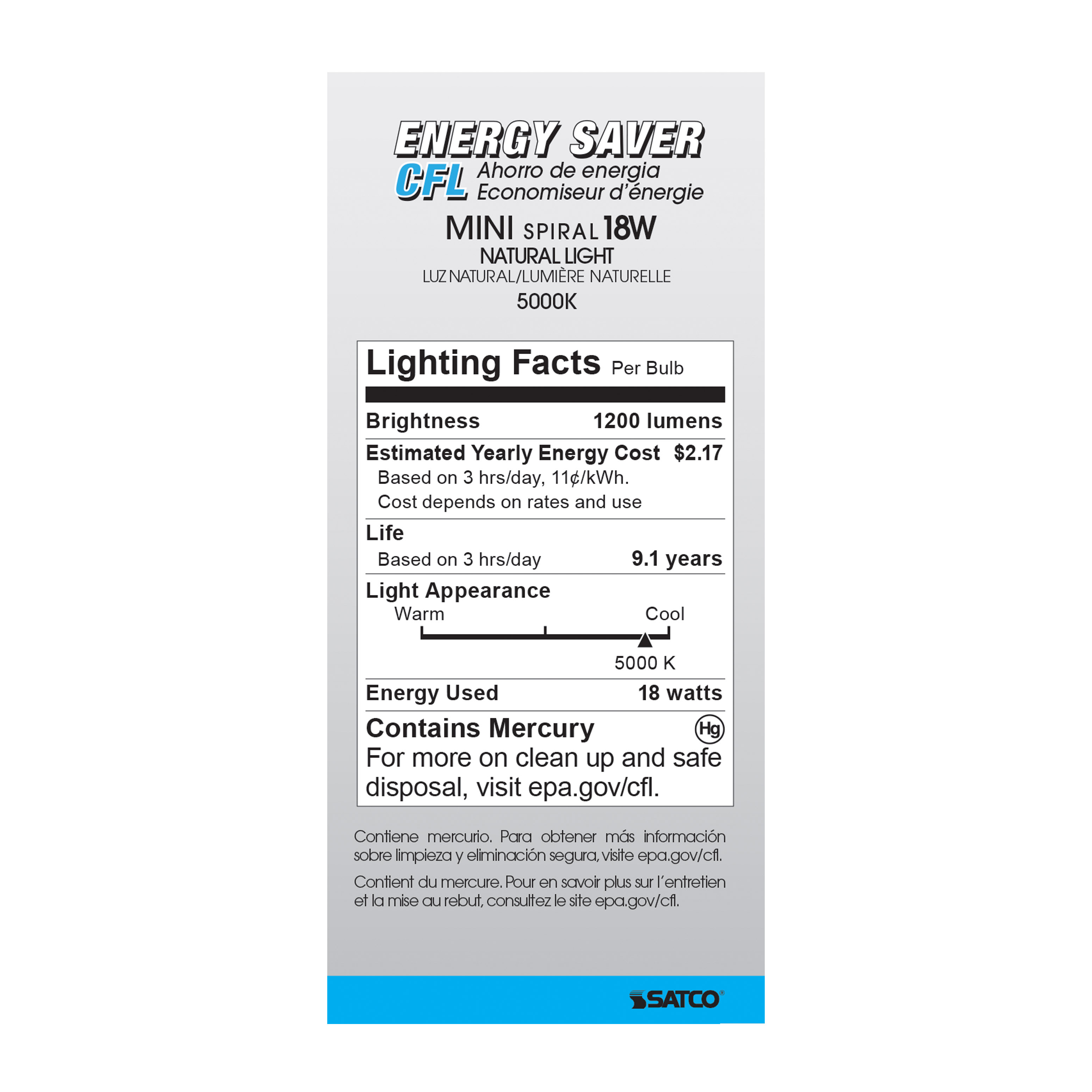 18T2/E26/5000K/120V/3PK - S6273