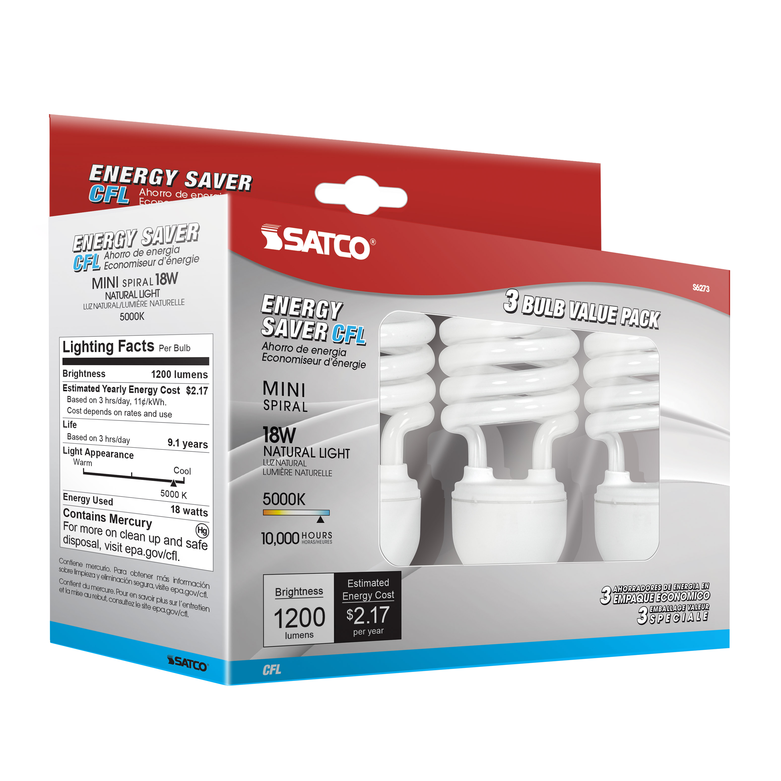 18T2/E26/5000K/120V/3PK - S6273