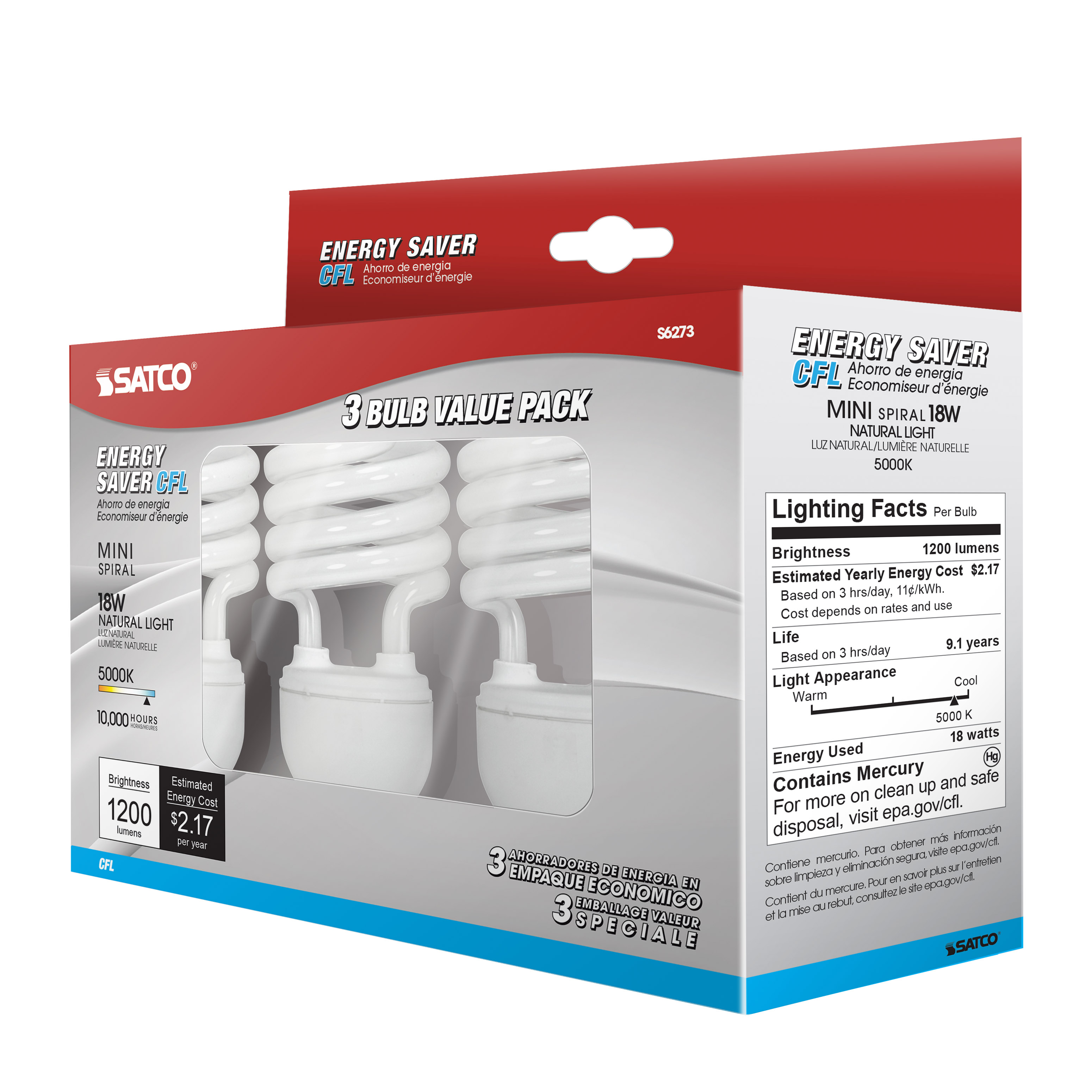 18T2/E26/5000K/120V/3PK - S6273