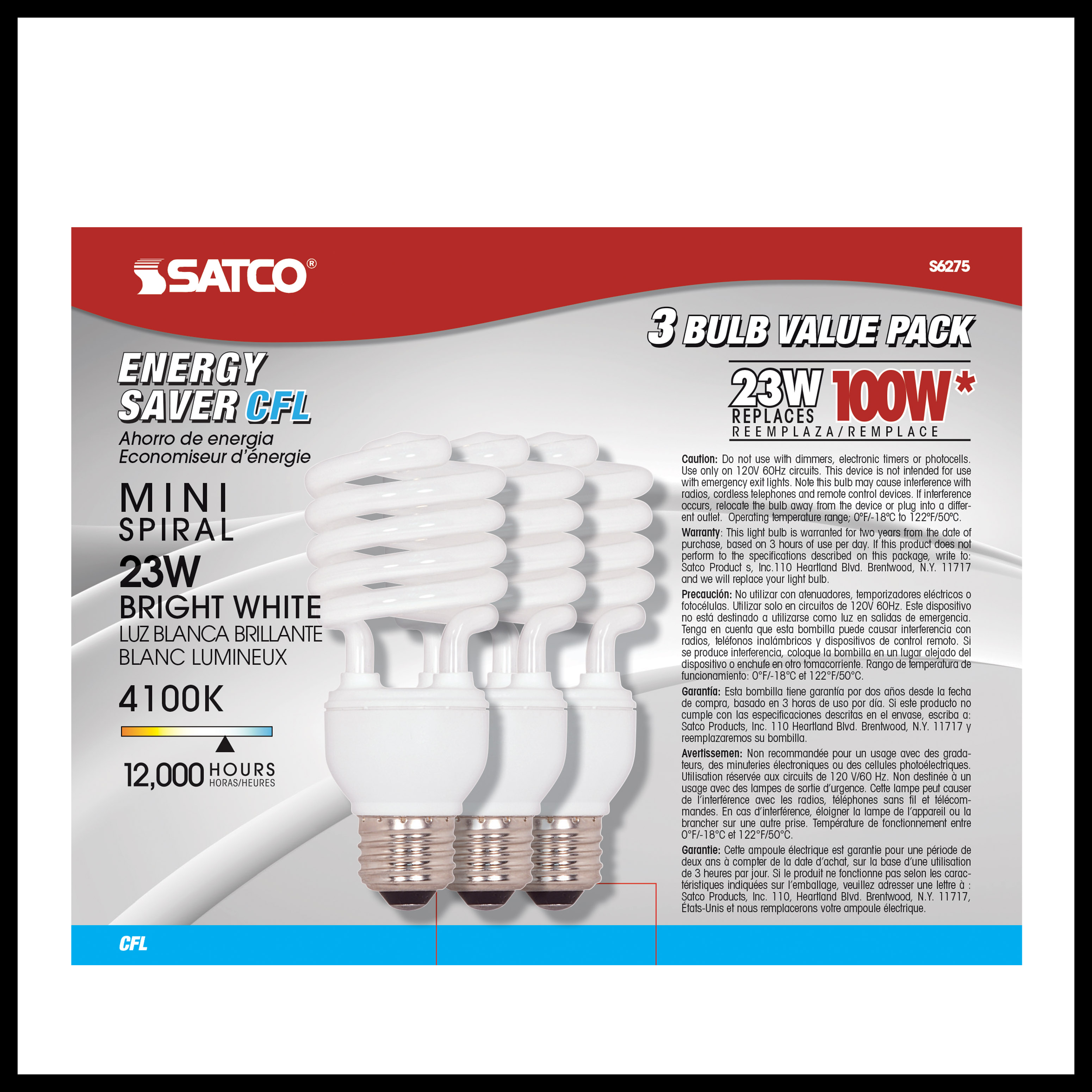 23T2/E26/4100K/120V/3PK - S6275