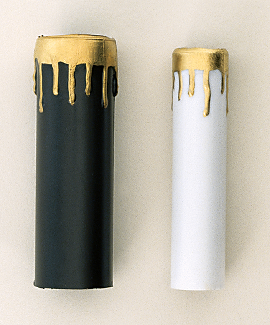 2-4" WHITE/GOLD DRIP CANDLE CO - S70-372