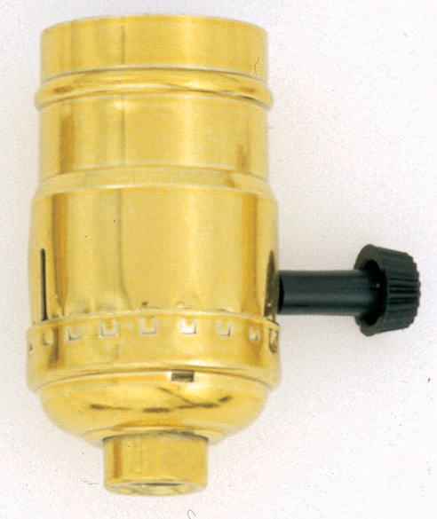 GILT 3 WIRE TURN KNOB SOCKET - S70-421