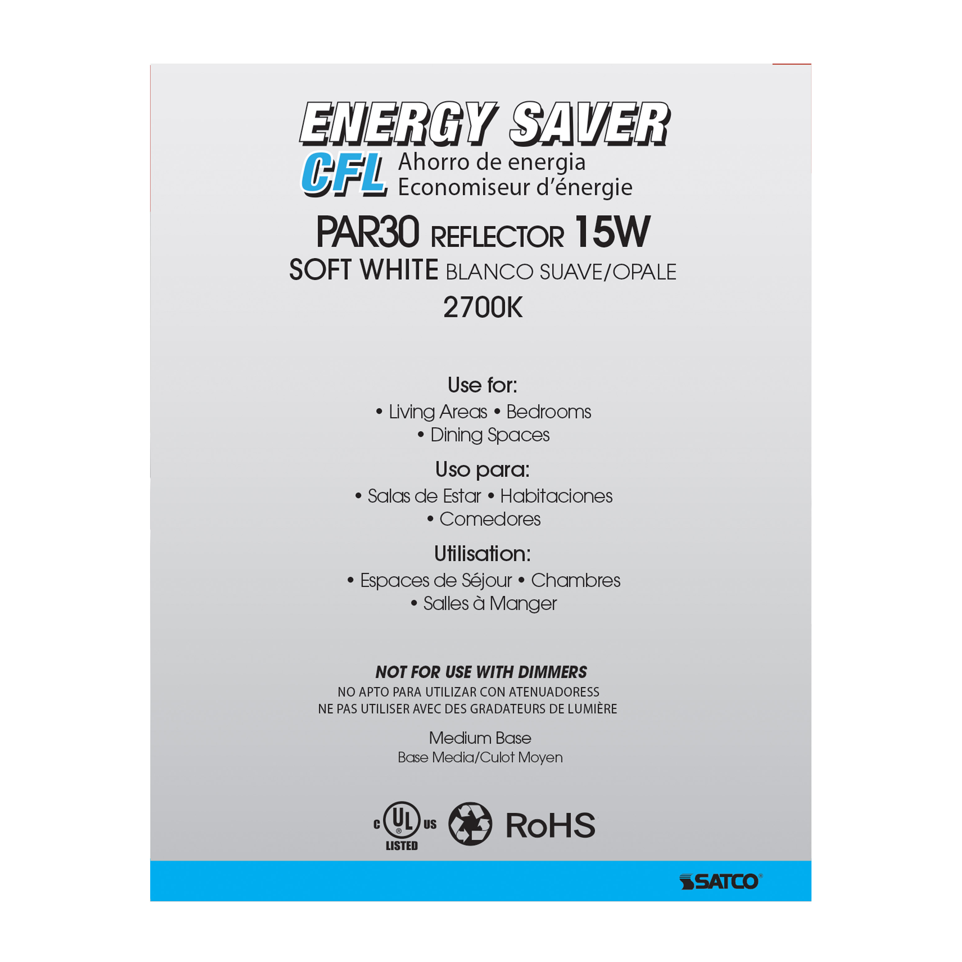 15PAR30/E26/2700K/120V/1PK - S7204