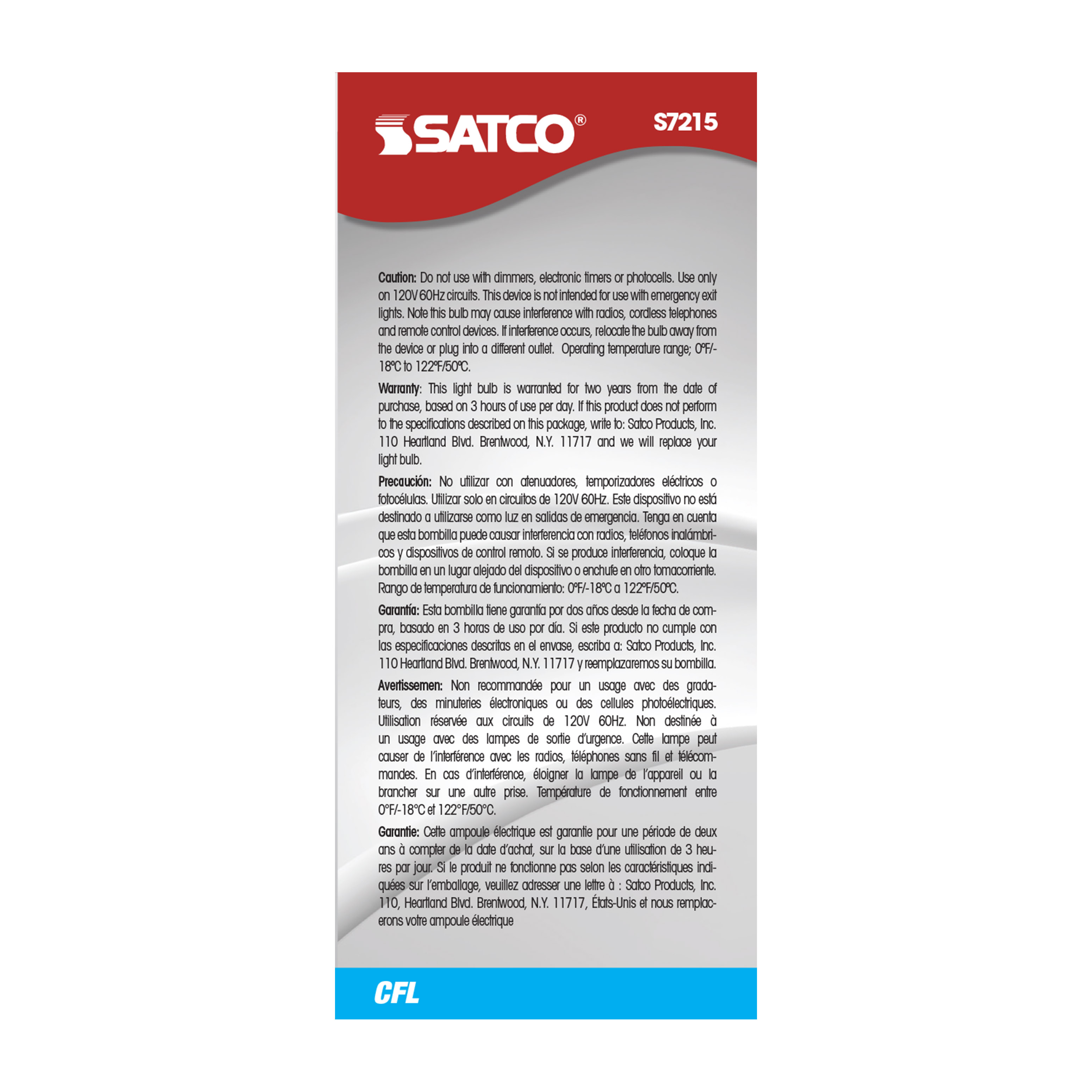 11T2/E26/4100K/120V/1PK - S7215