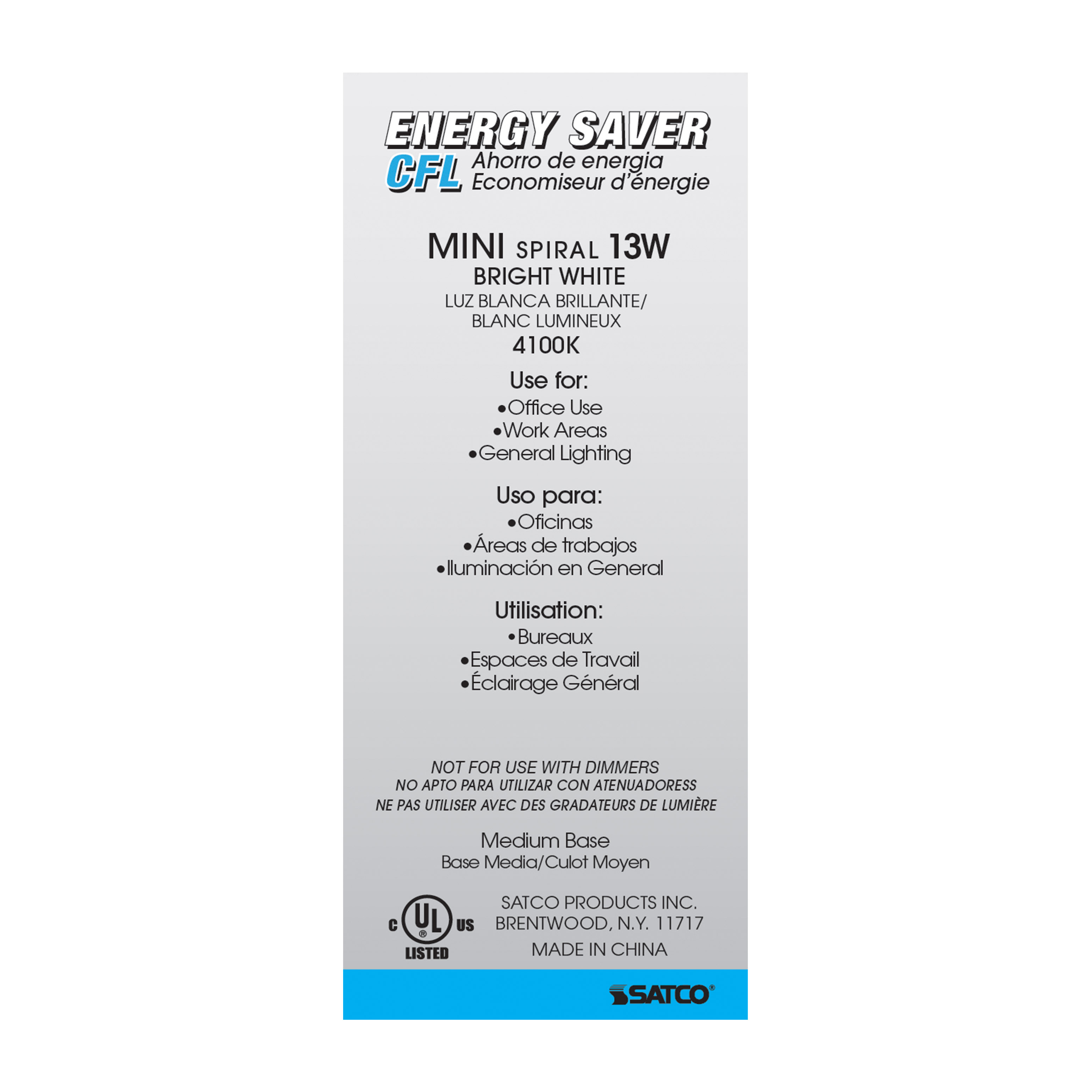 13T2/E26/4100K/120V/1PK - S7218