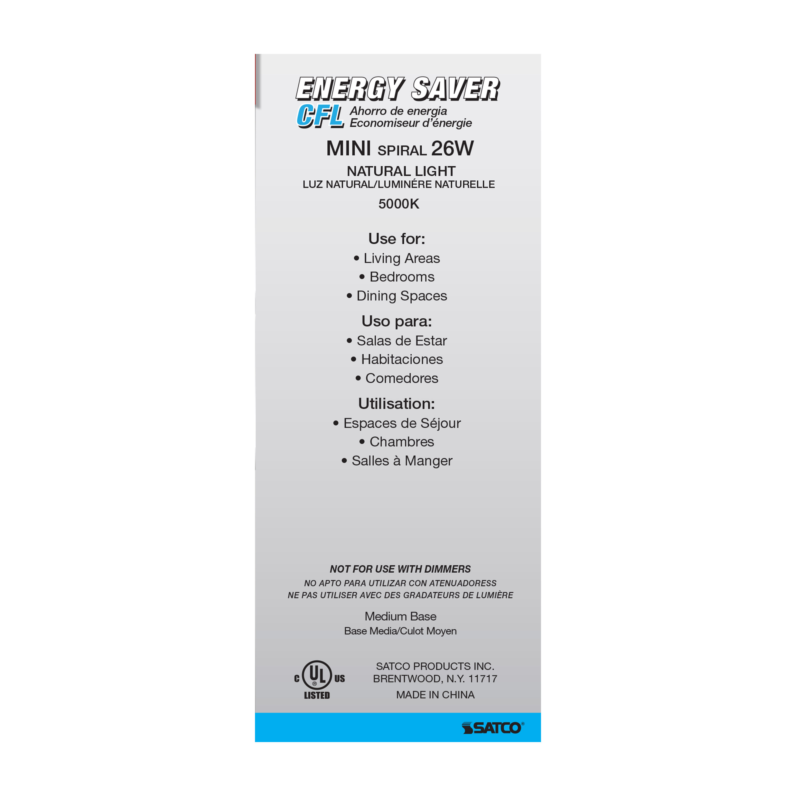 26T2/E26/5000K/120V/1PK - S7233