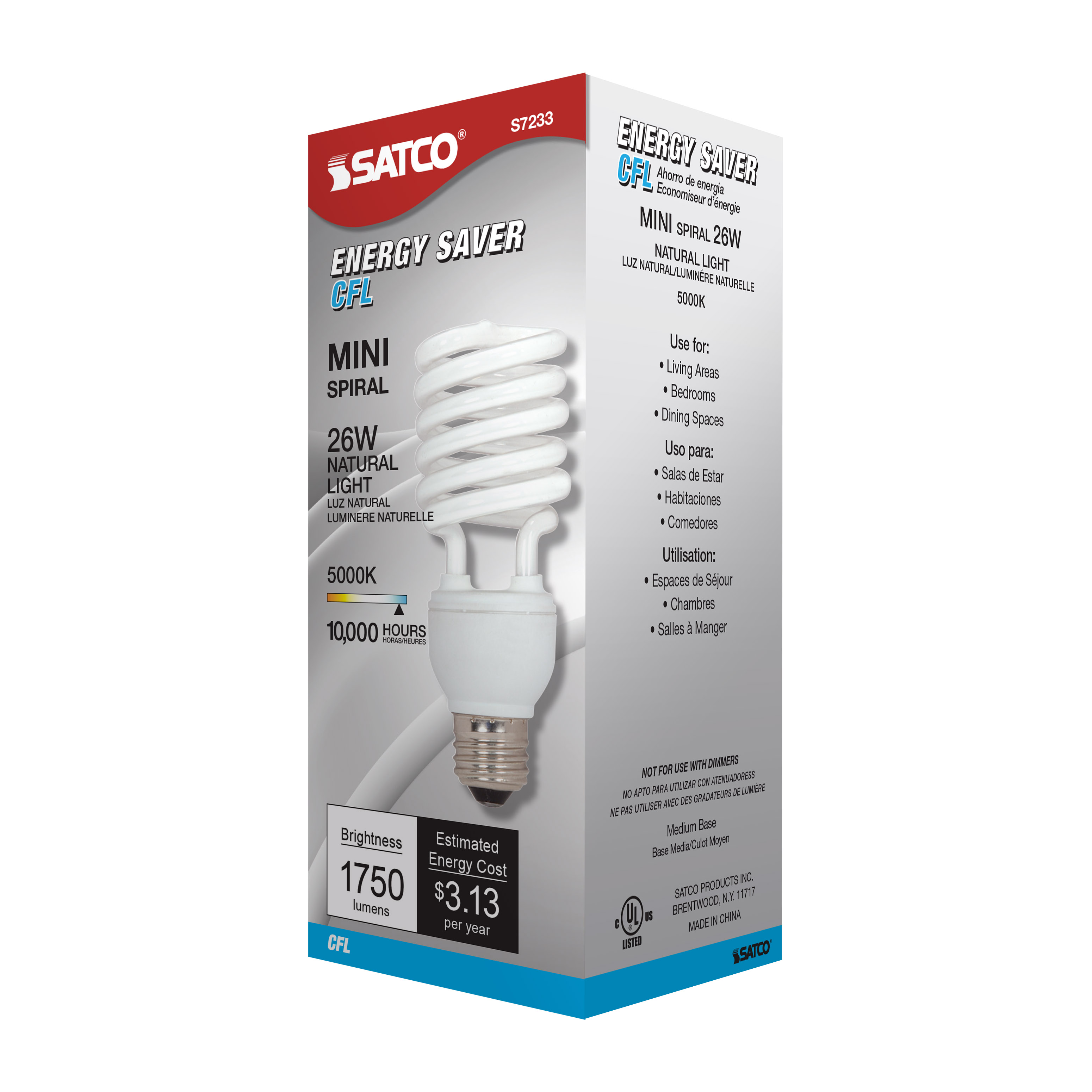 26T2/E26/5000K/120V/1PK - S7233