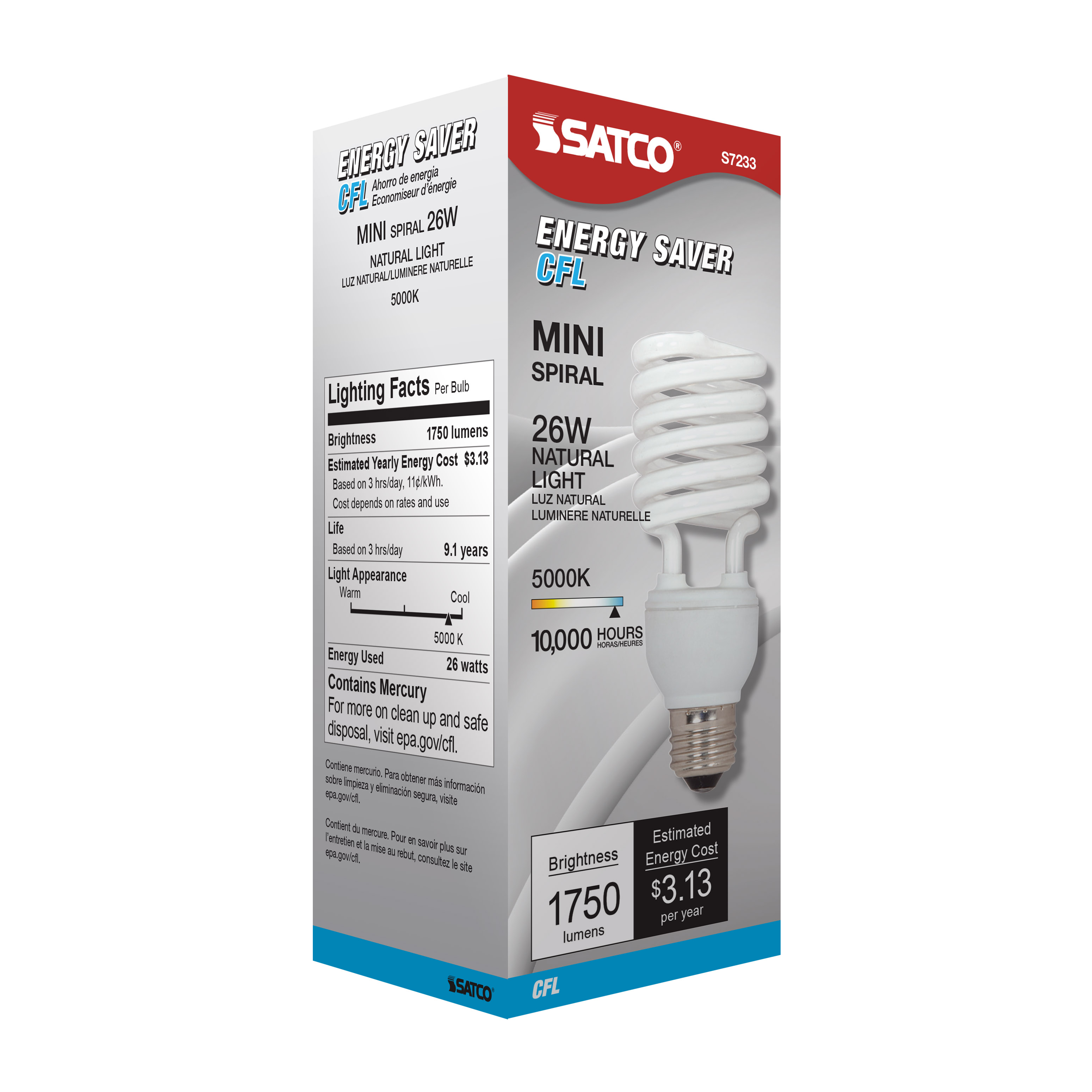 26T2/E26/5000K/120V/1PK - S7233