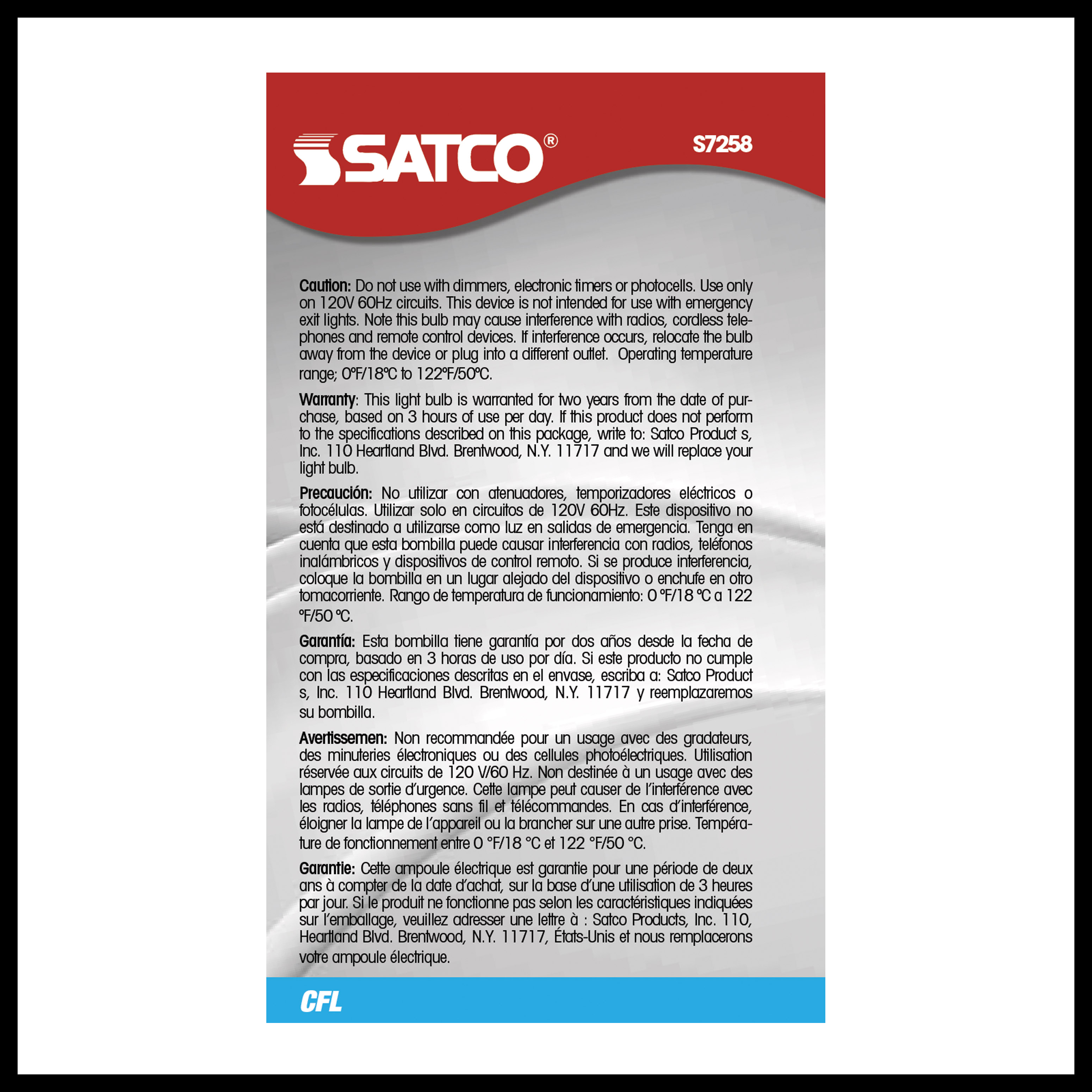 5R20/E26/4100K/120V/1PK - S7258