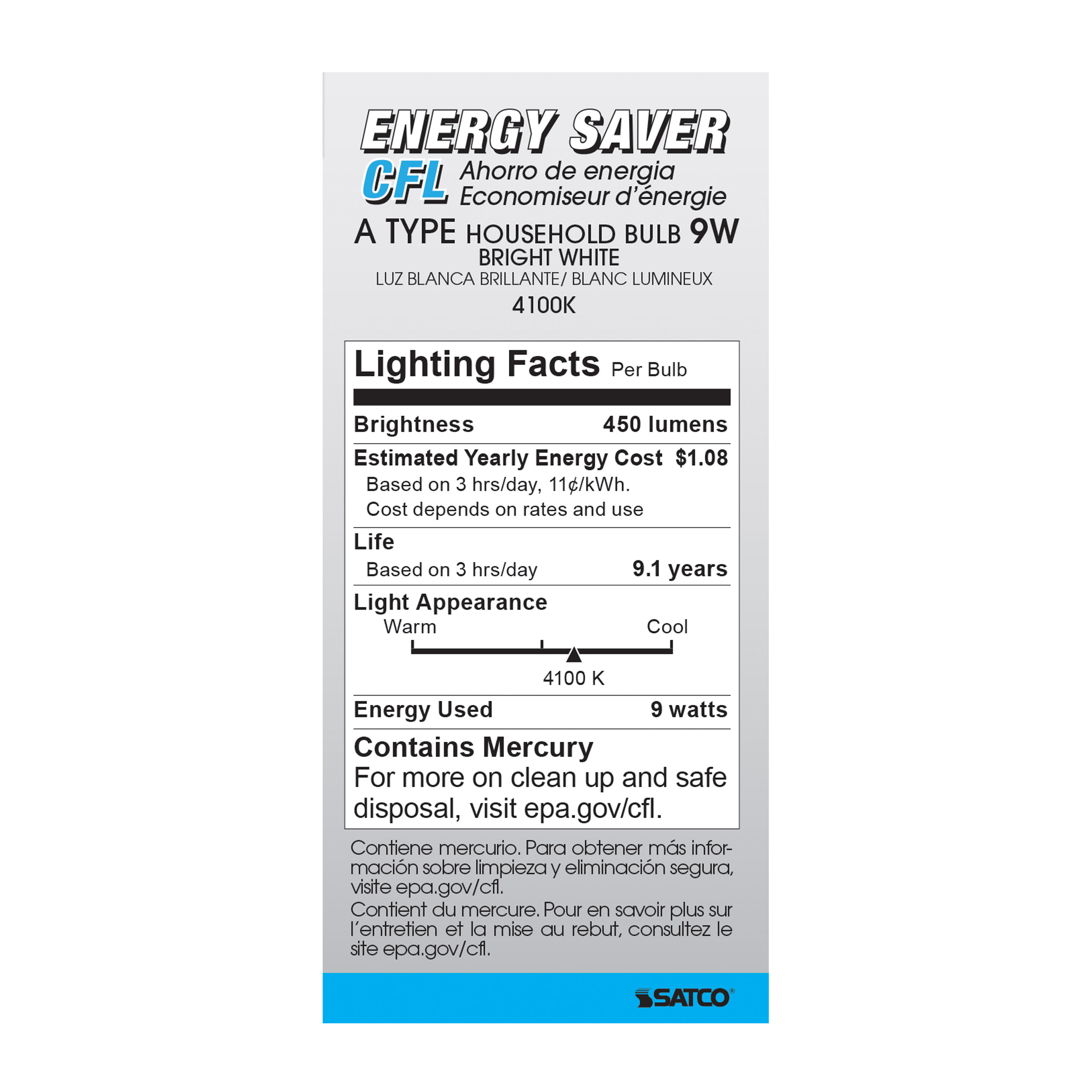 9A19/E26/4100K/120V/1PK - S7285