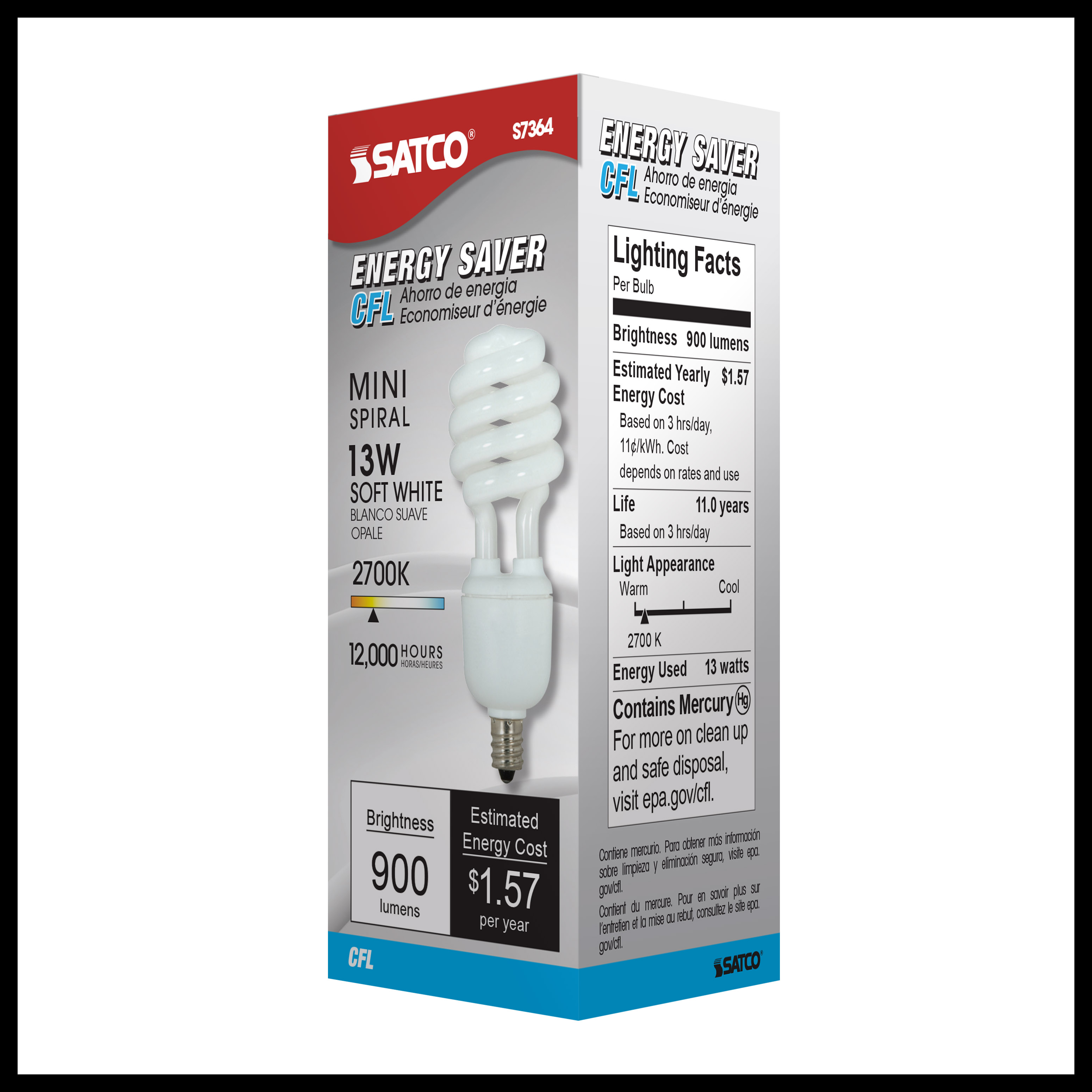 13T2/E12/2700K/120V/1PK - S7364