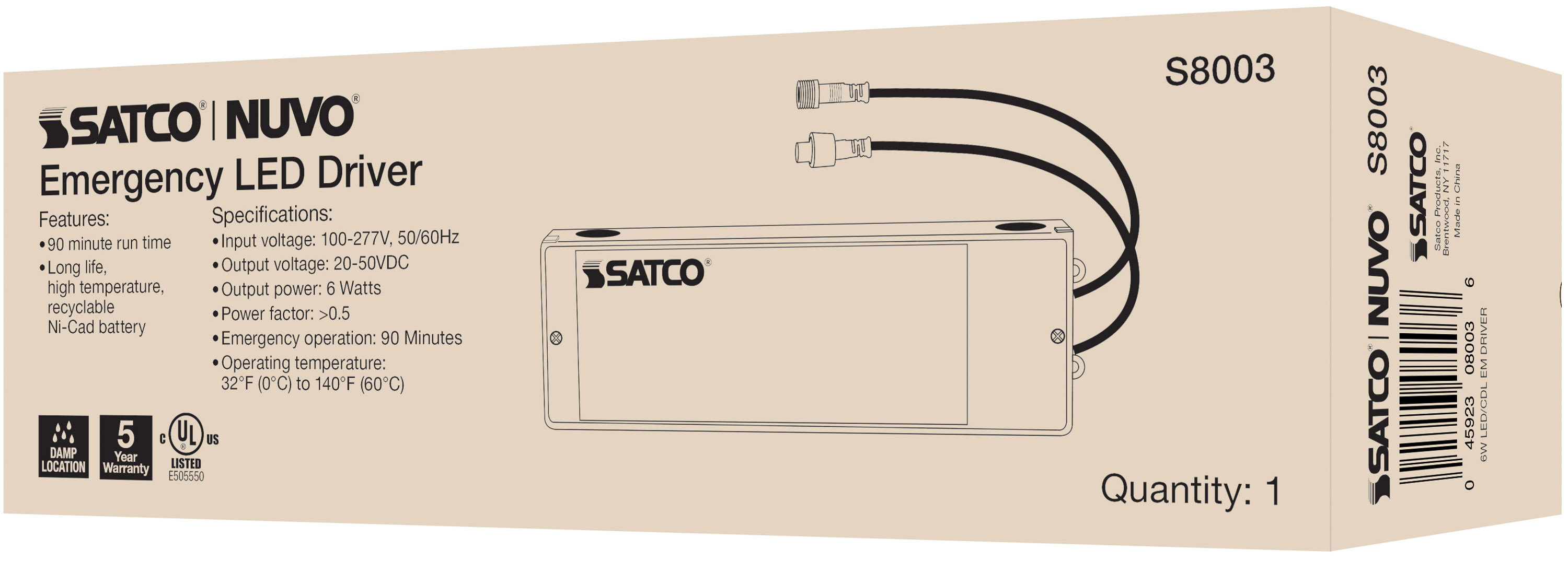 6W LED/CDL EM DRIVER - S8003