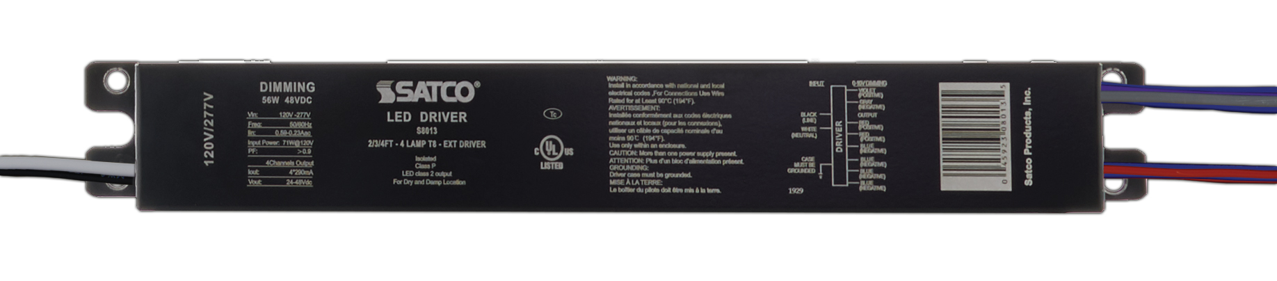 2/3/4FT - 4 LAMP T8 - EXT DRIV - S8013