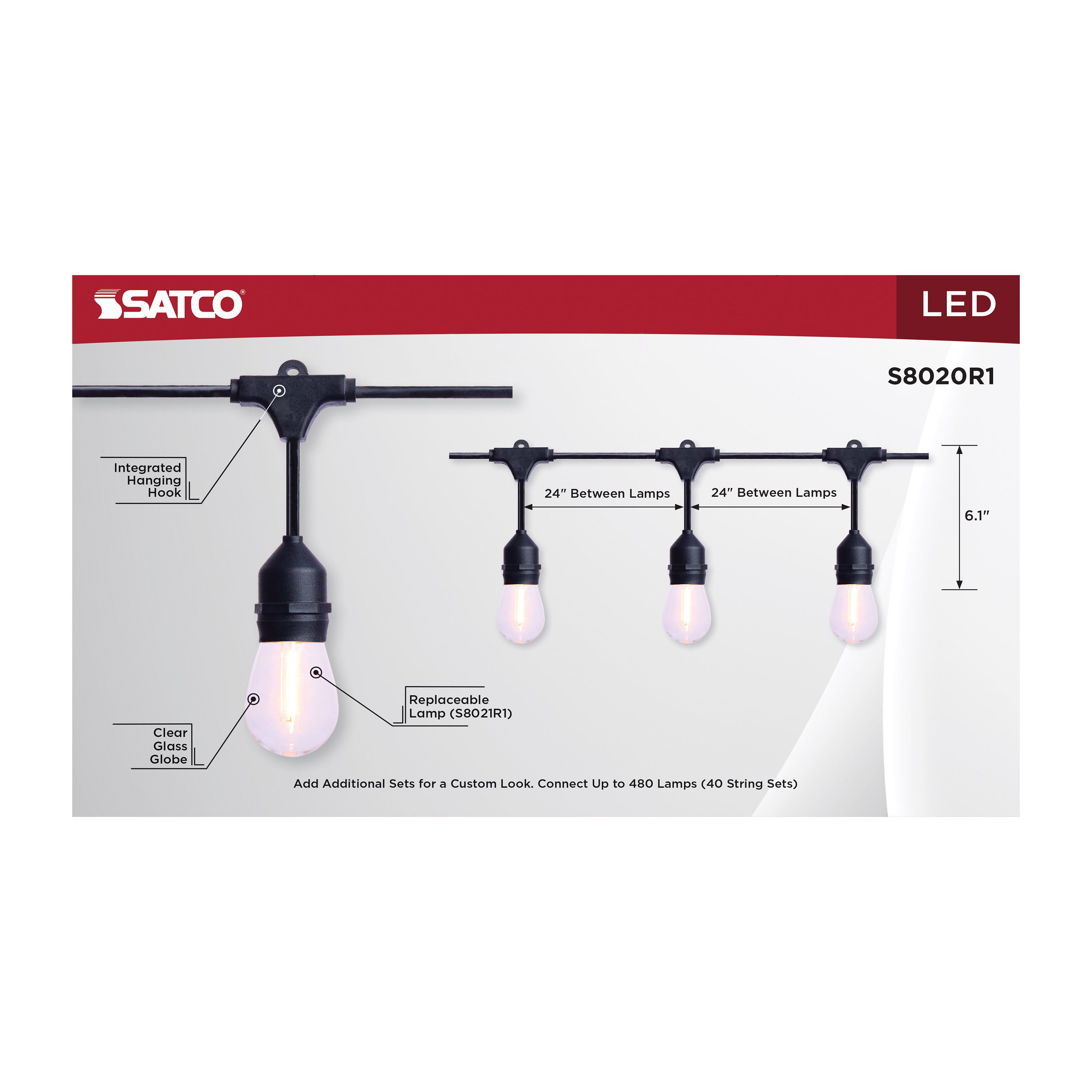 24FT/LED/SL/S14/27K/120V - S8020R1