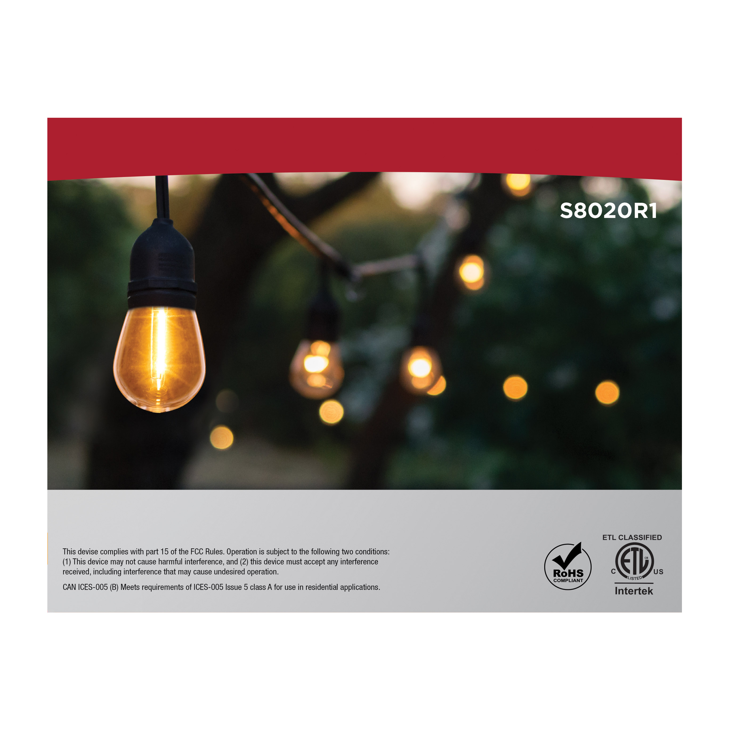 24FT/LED/SL/S14/27K/120V - S8020R1