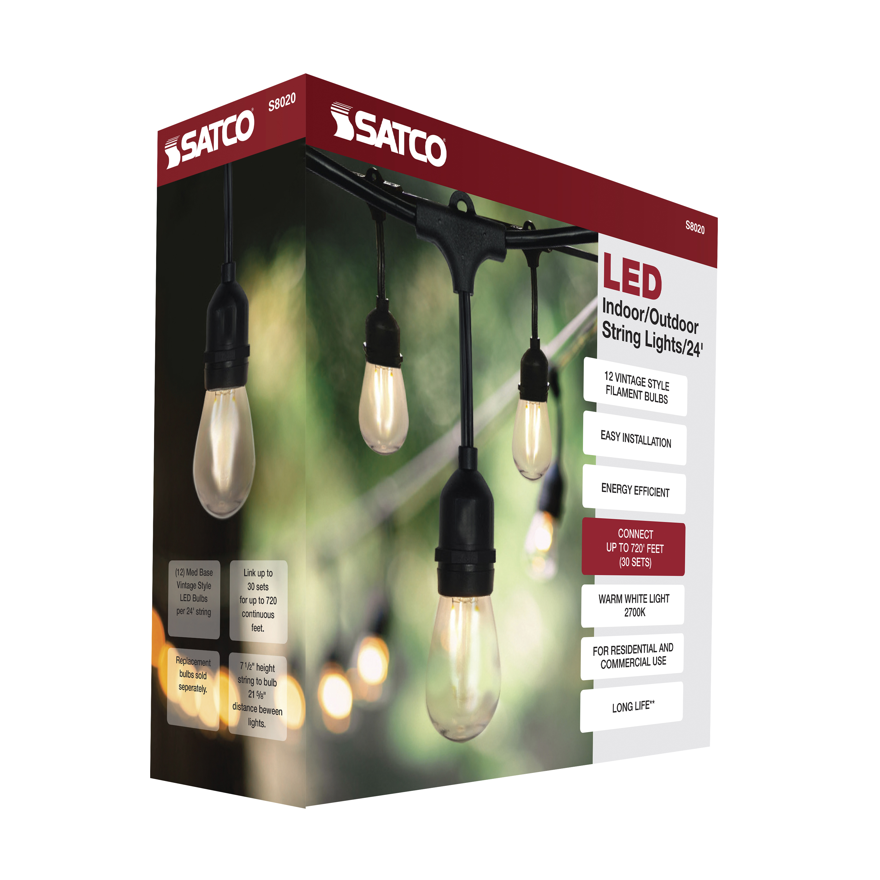 24FT/LED/STRING LIGHT/120V - S8020