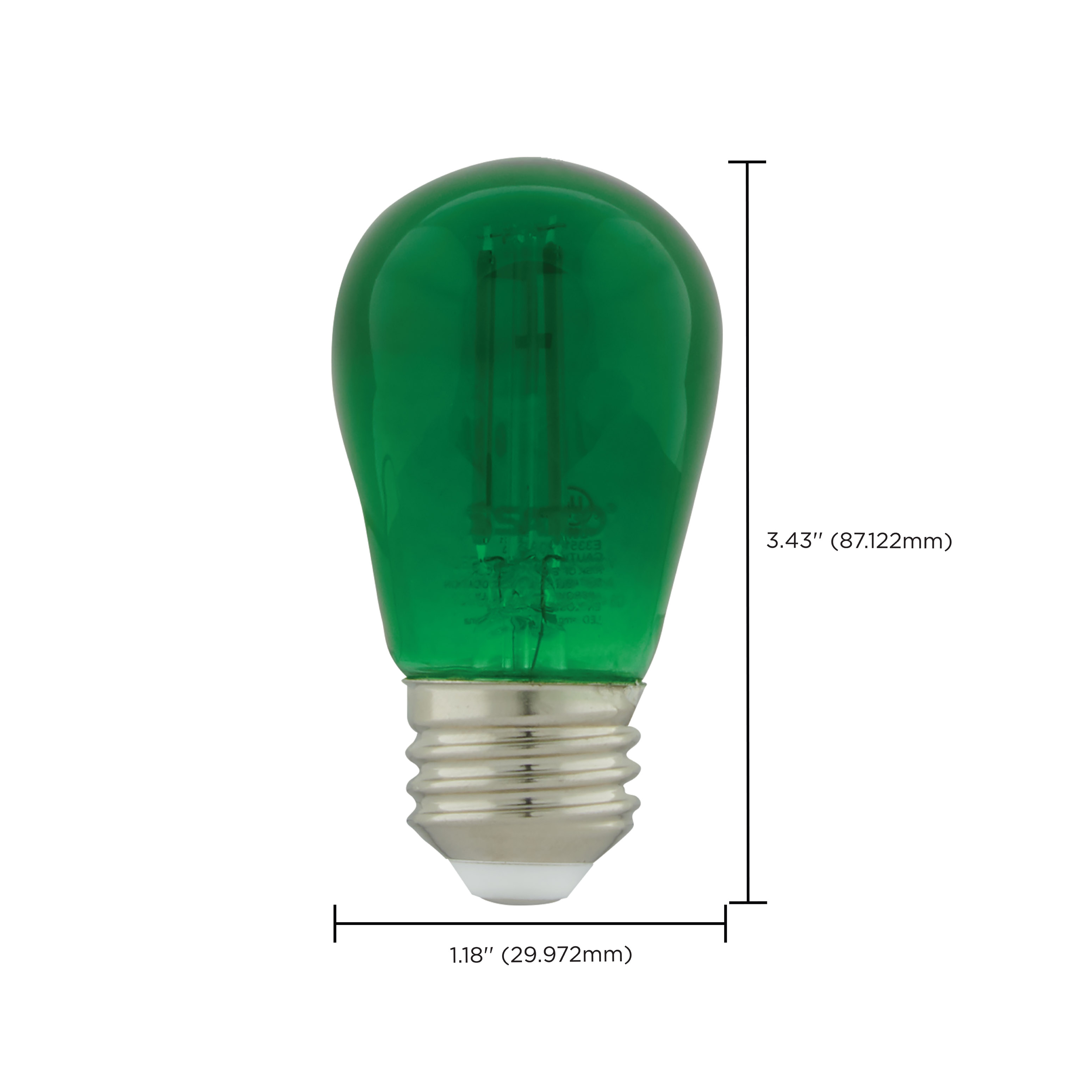 1W/LED/S14/GREEN/120V/ND/4PK - S8024