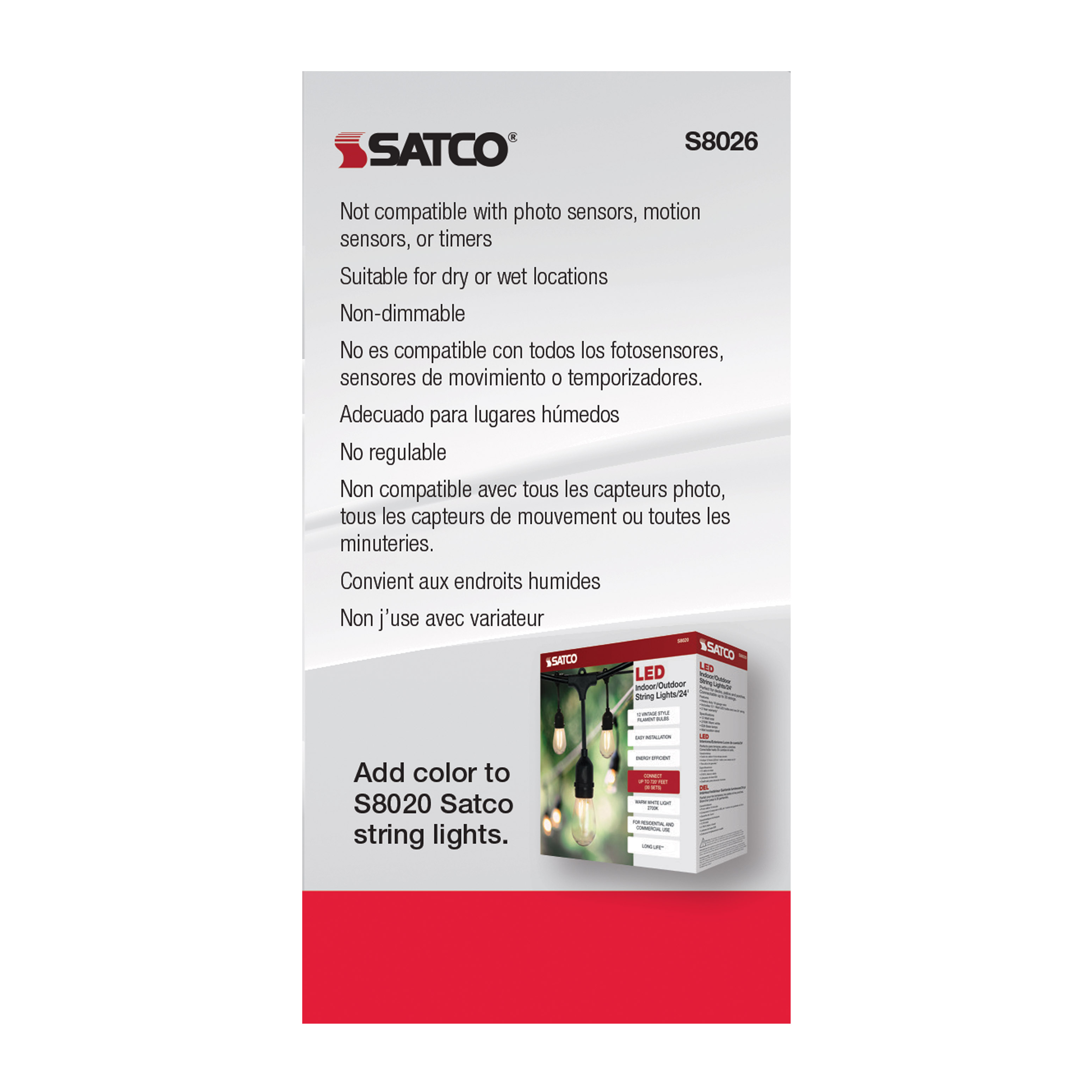 1W/LED/S14/ORANGE/120V/ND/4PK - S8026