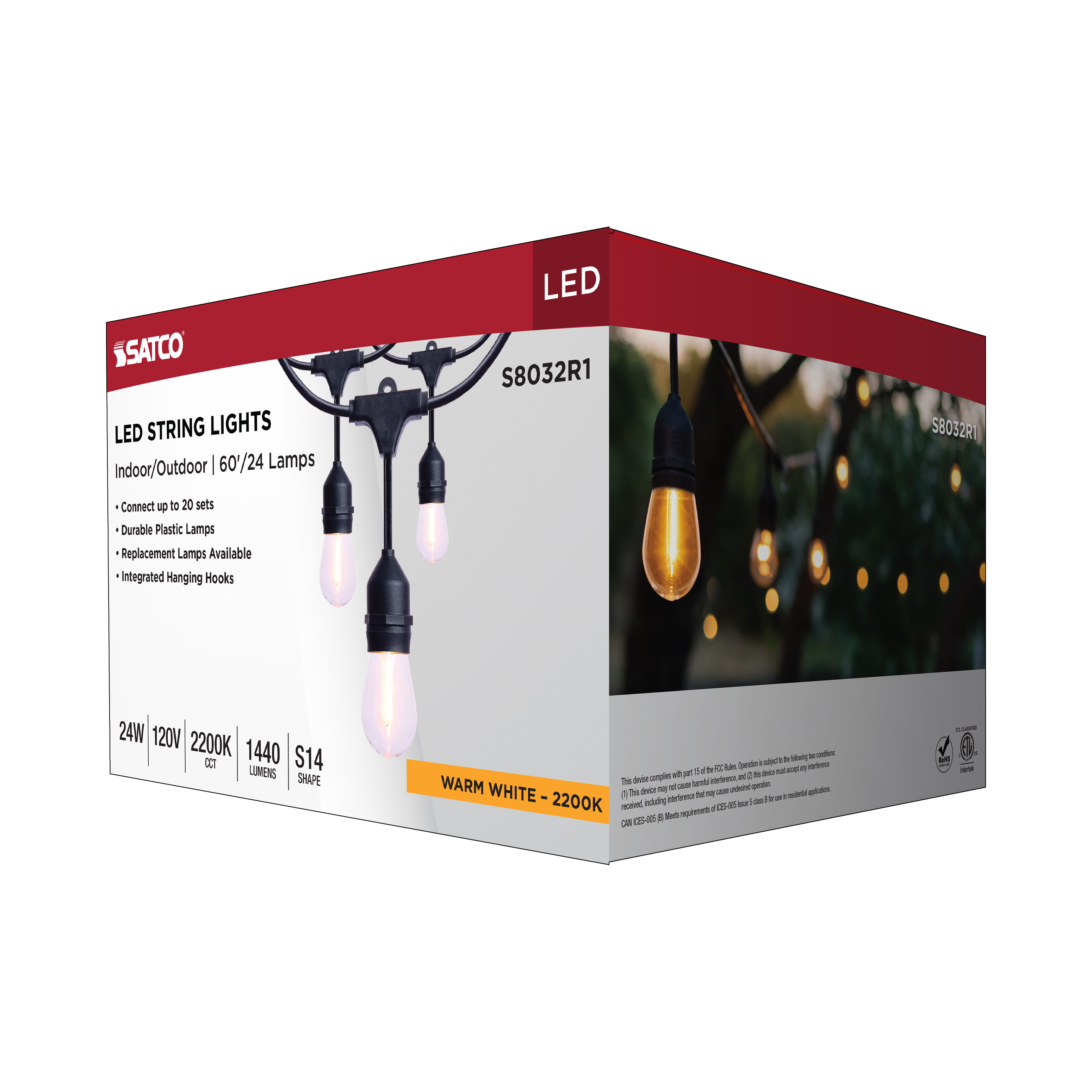 60FT/LED/SL/S14/22K/120V - S8032R1