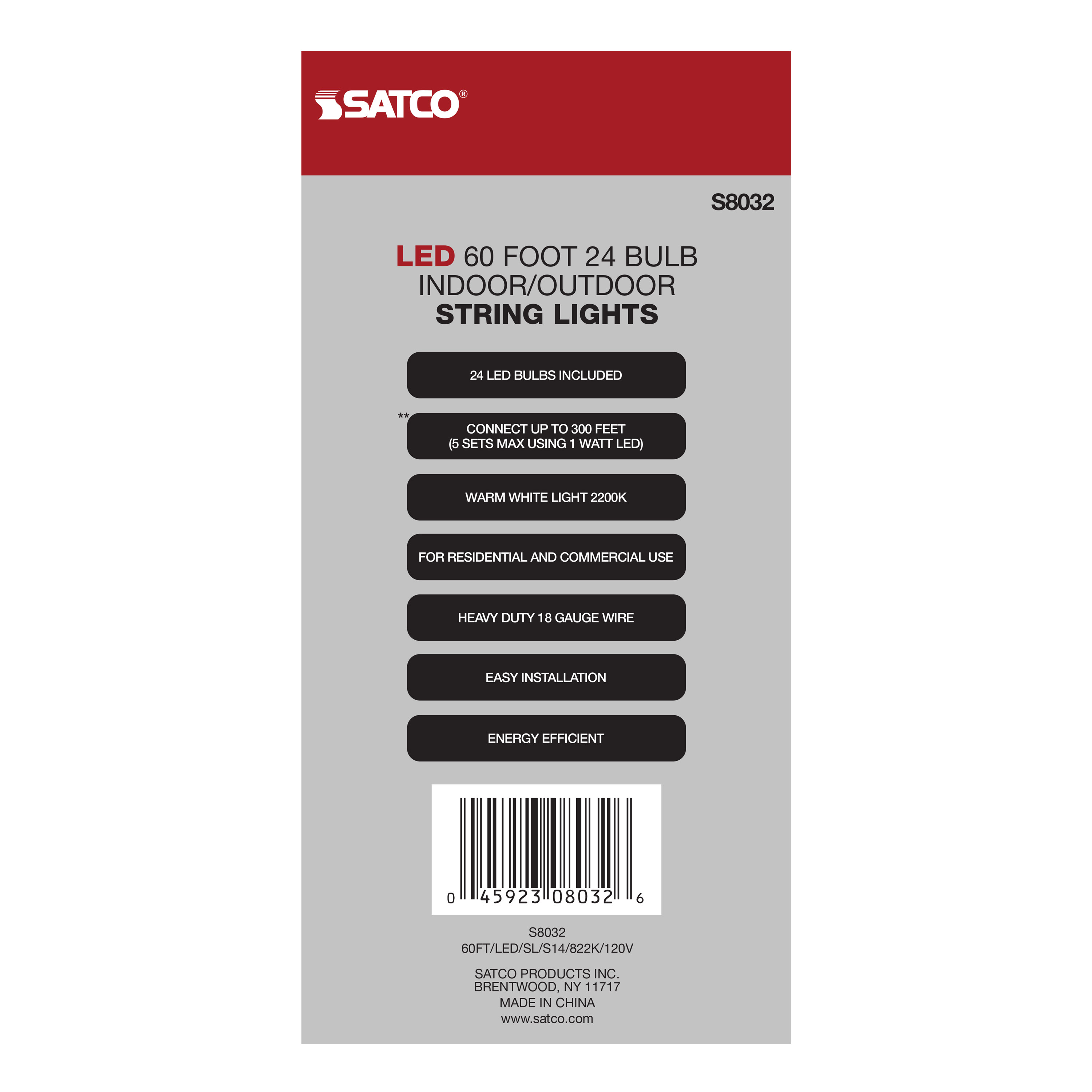 60FT/LED/SL/S14/822K/120V - S8032