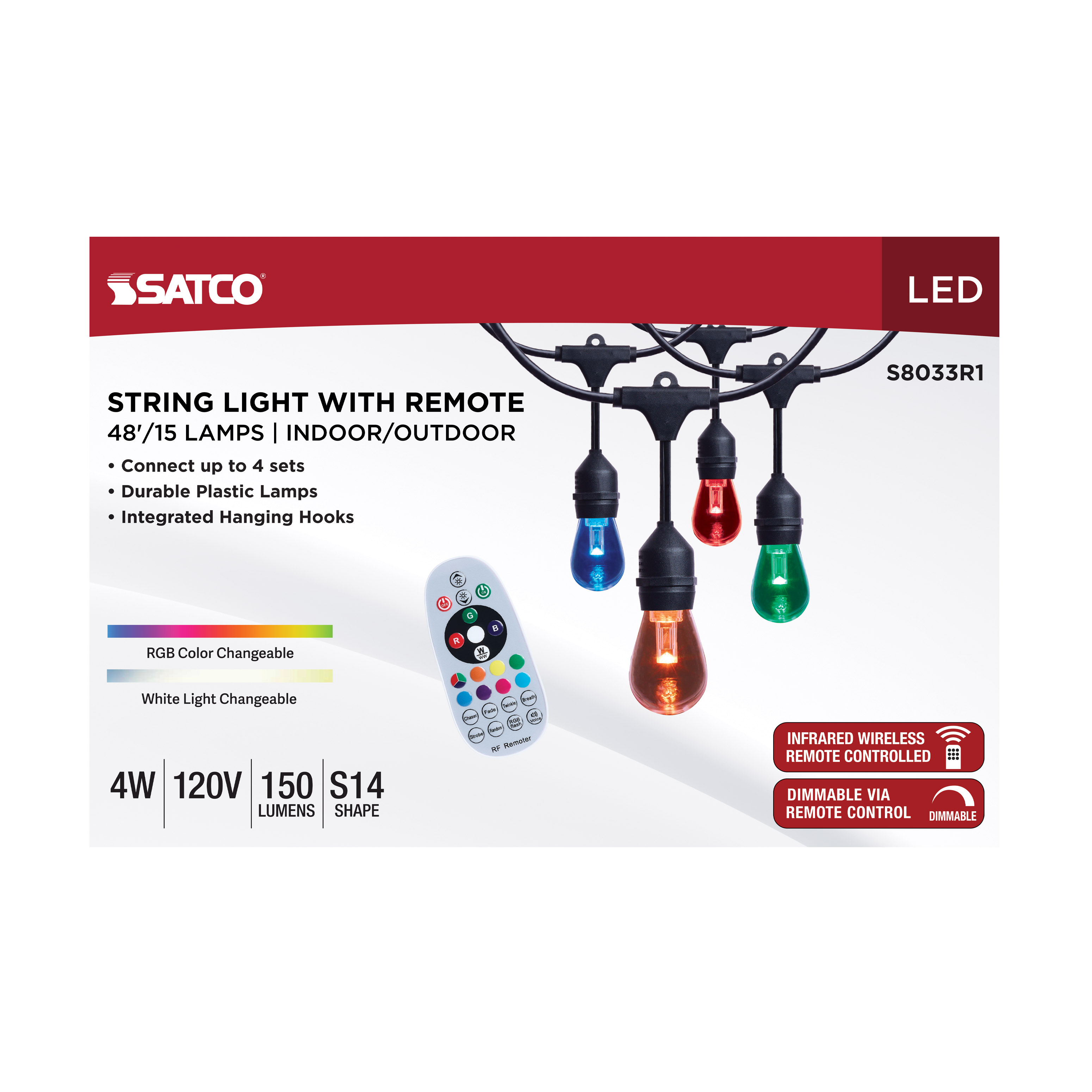 48FT/LED/SL/S14/IRR/RGBTW/120V - S8033R1