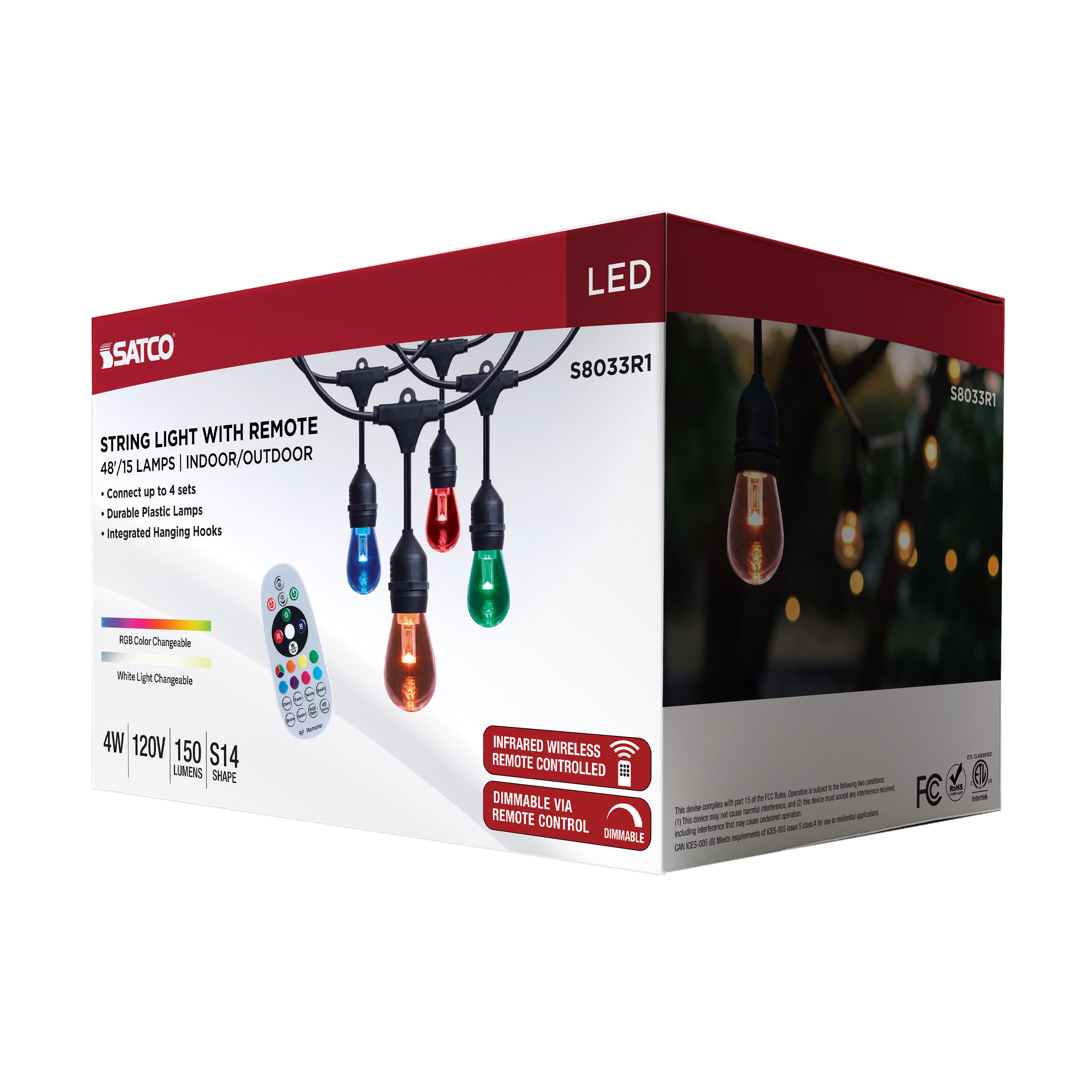 48FT/LED/SL/S14/IRR/RGBTW/120V - S8033R1