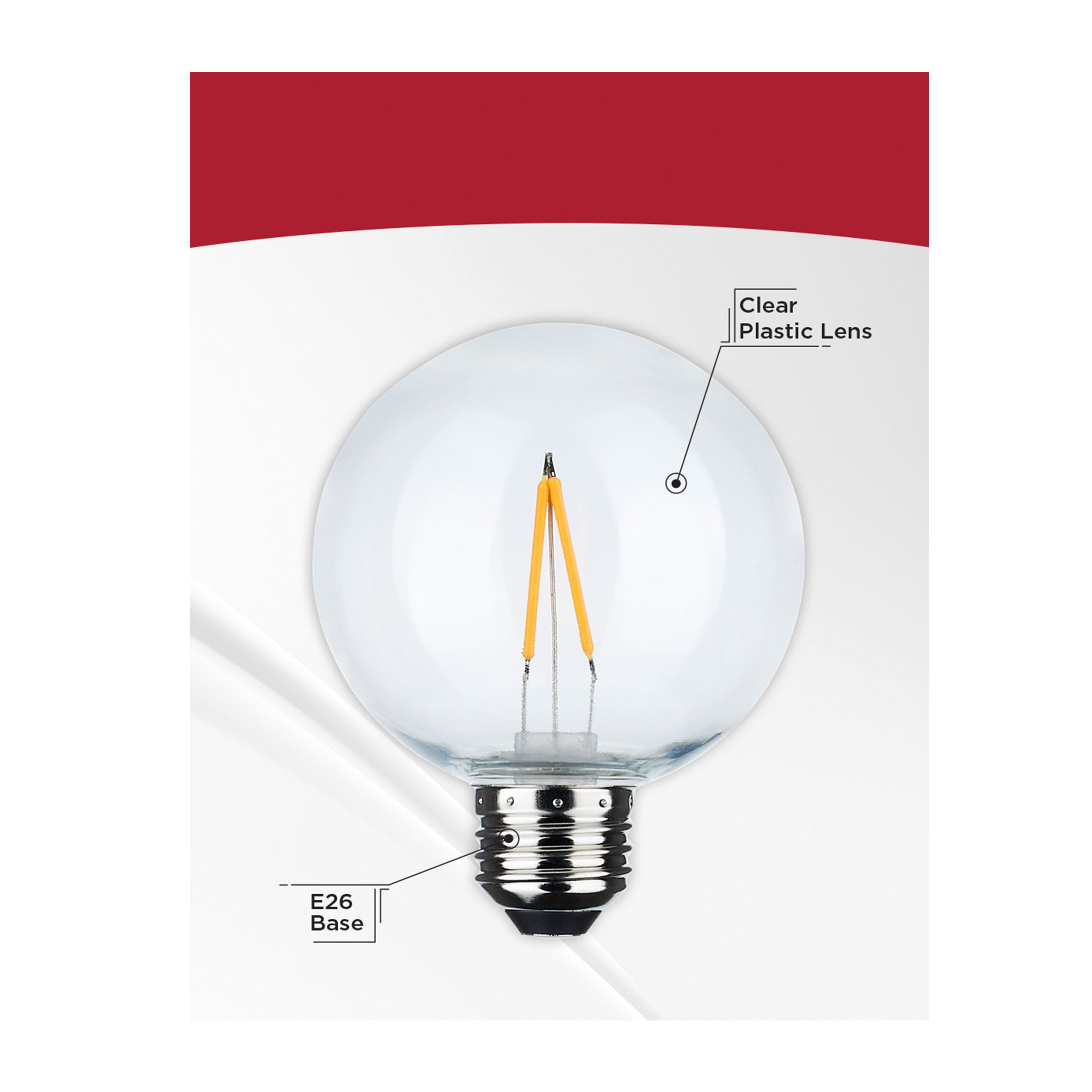 2W/LED/G25/822/120V/2PK - S8052