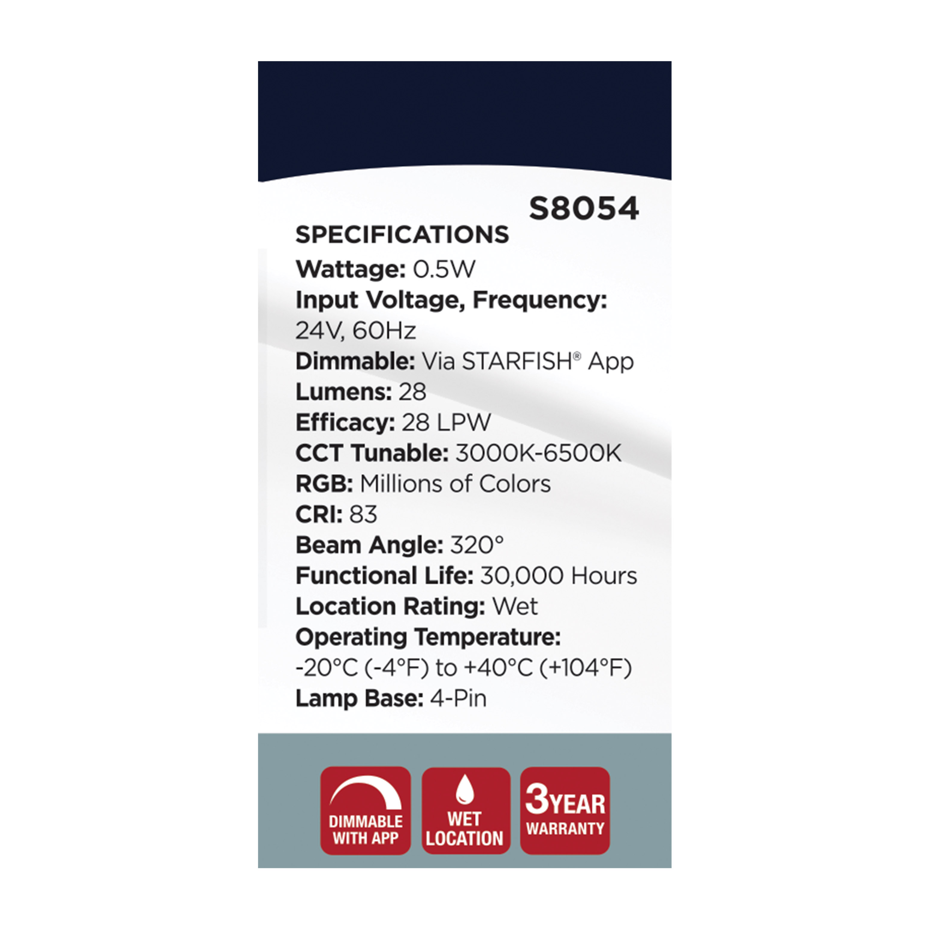 0.5W/LED/S14/RGBTW/CL/SF/24V - S8054