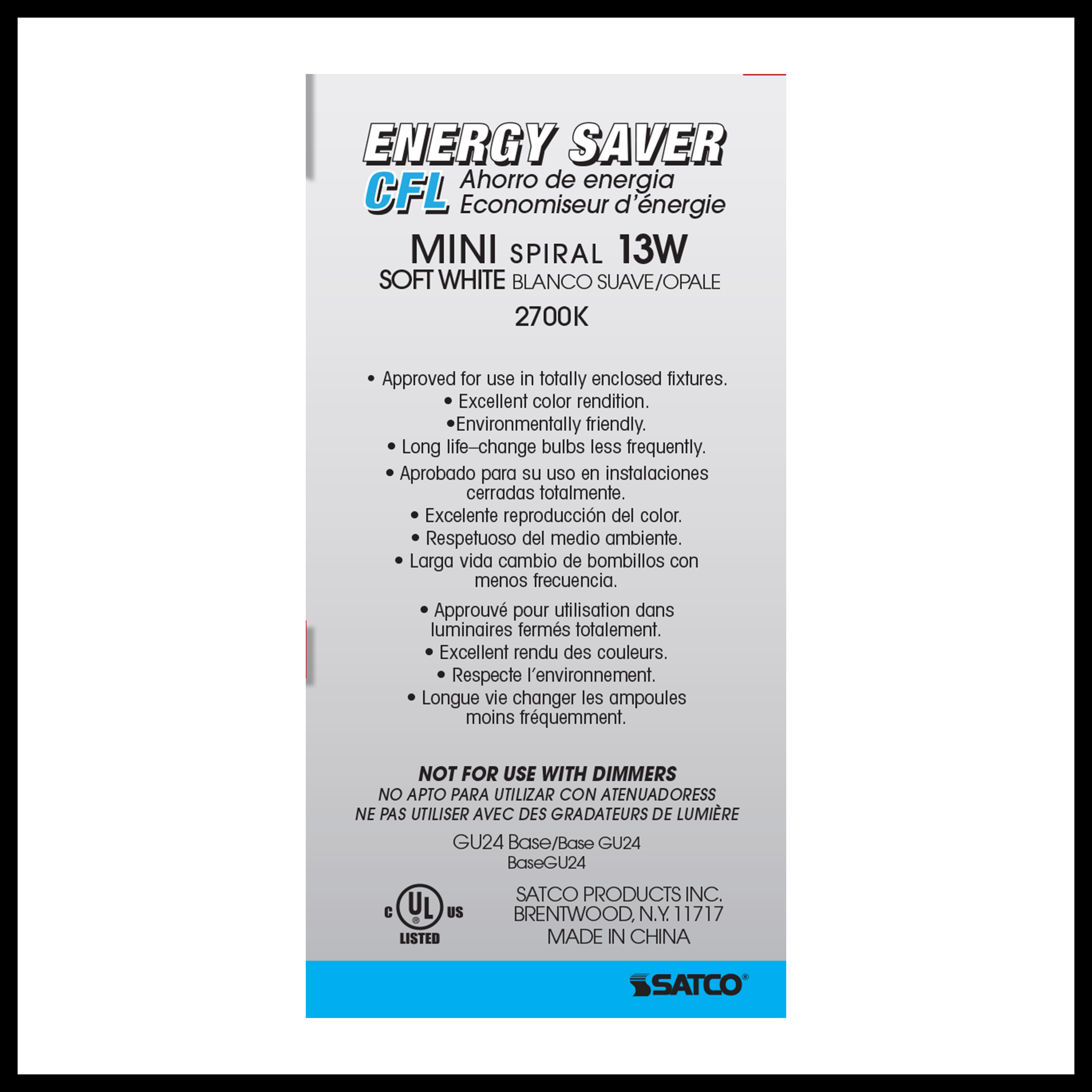 13T2/GU24/2700K/120V/1PK - S8203