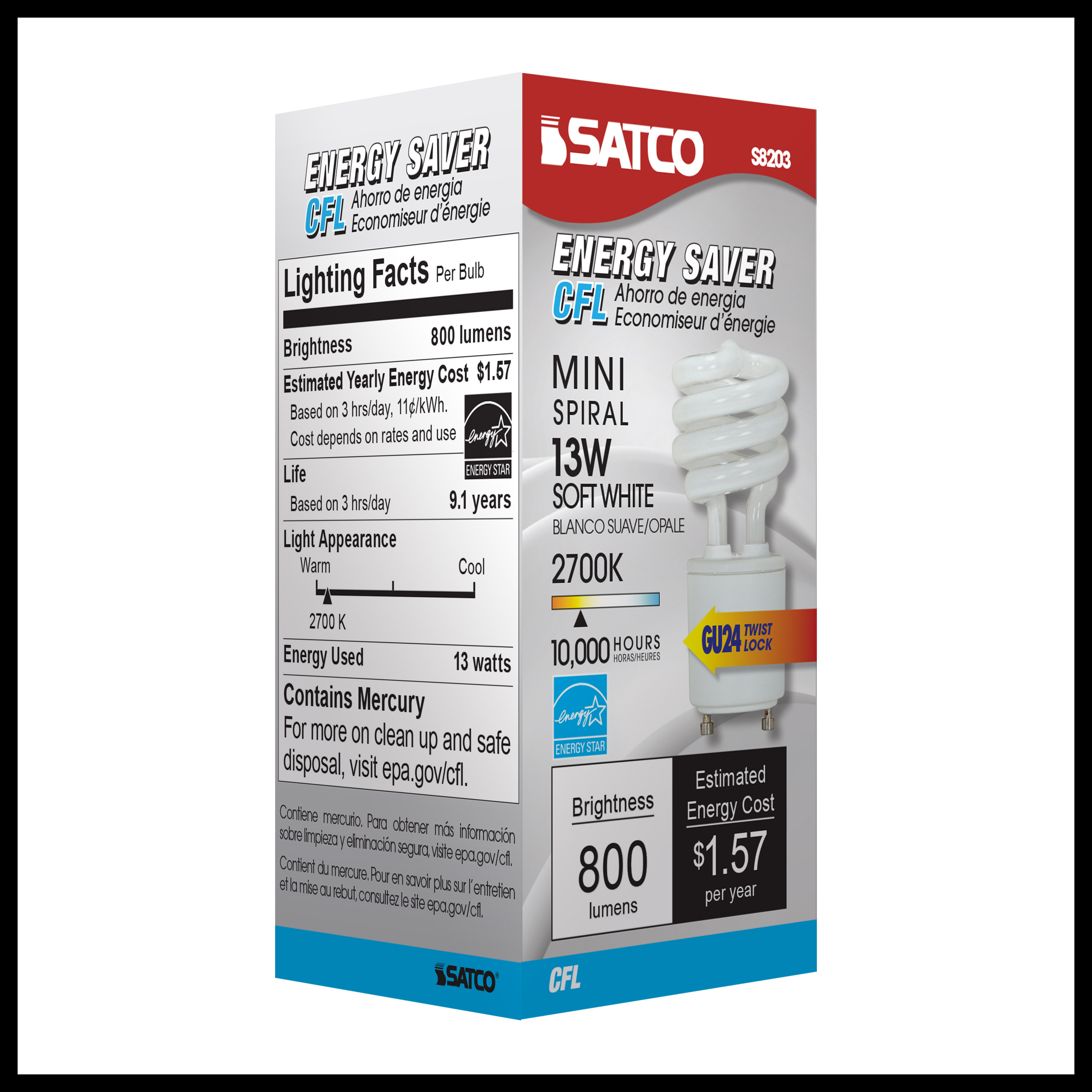 13T2/GU24/2700K/120V/1PK - S8203