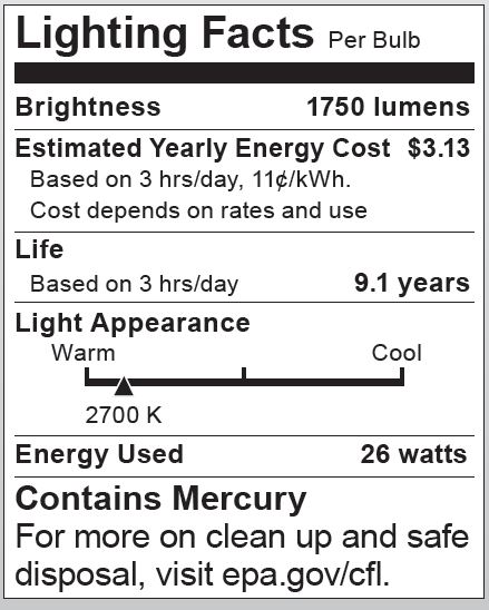 26T3/GU24/2700K/120V/1PK - S8207