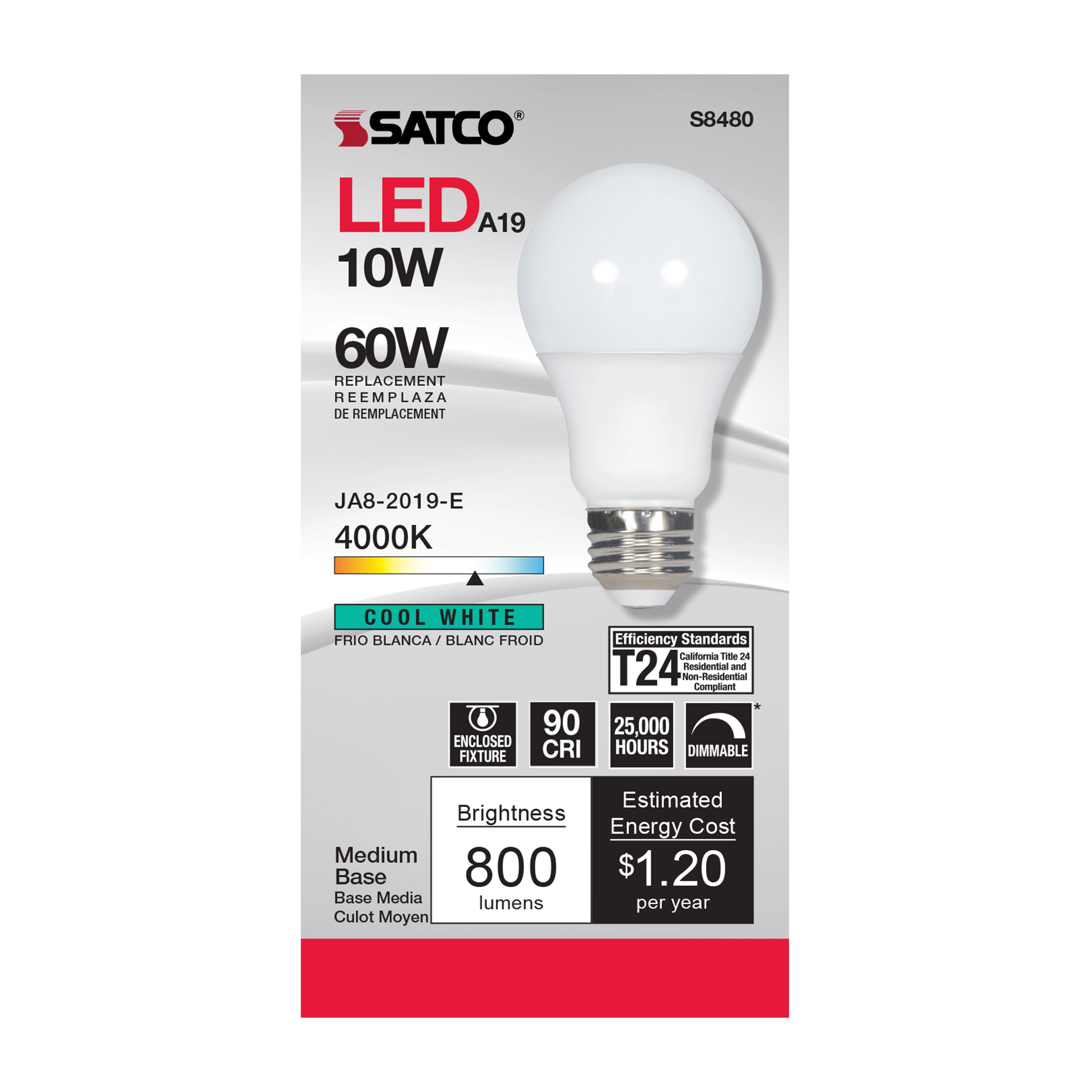 10A19/LED/4K/90CRI - S8480