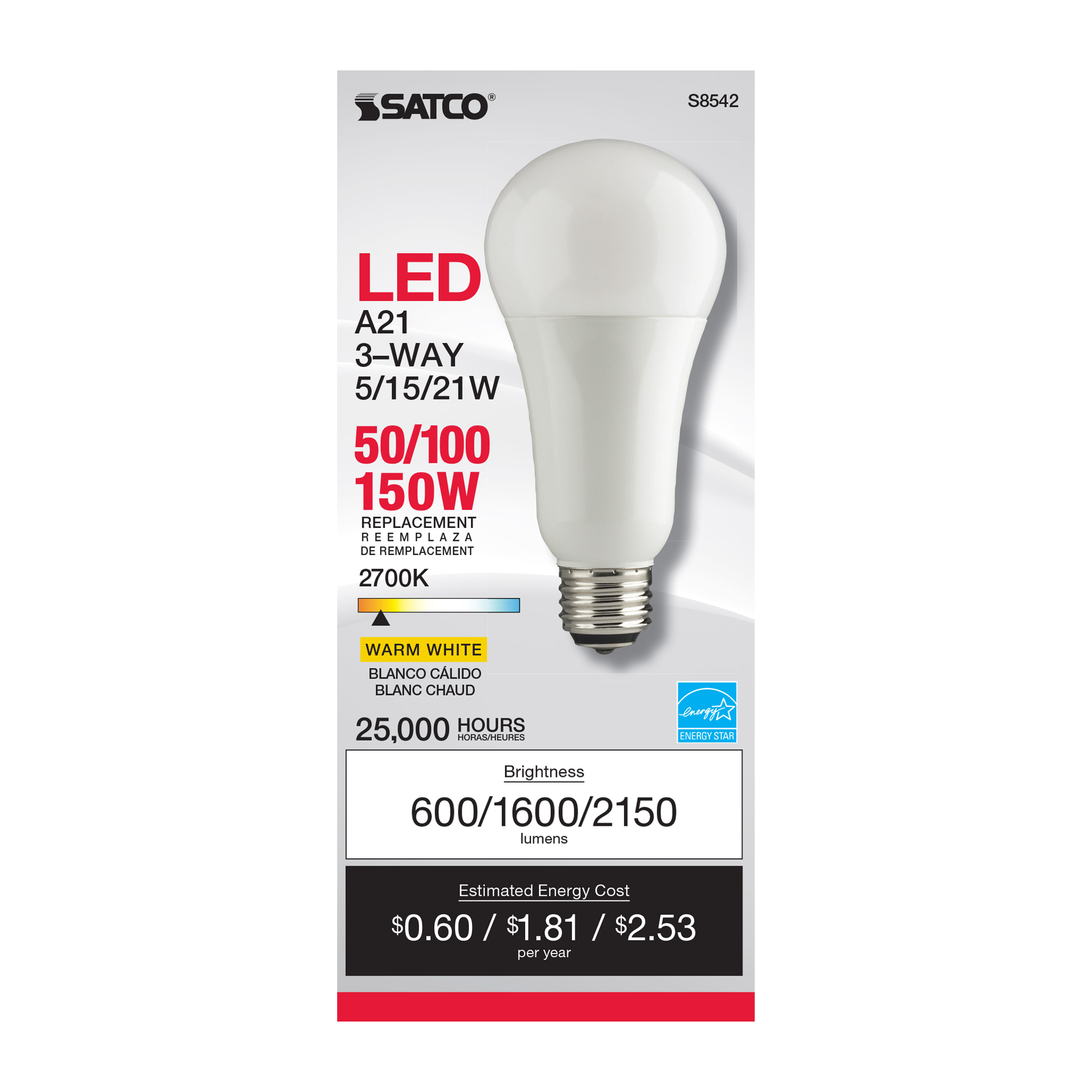 5/15/21A21/3-WAY/LED/27K - S8542