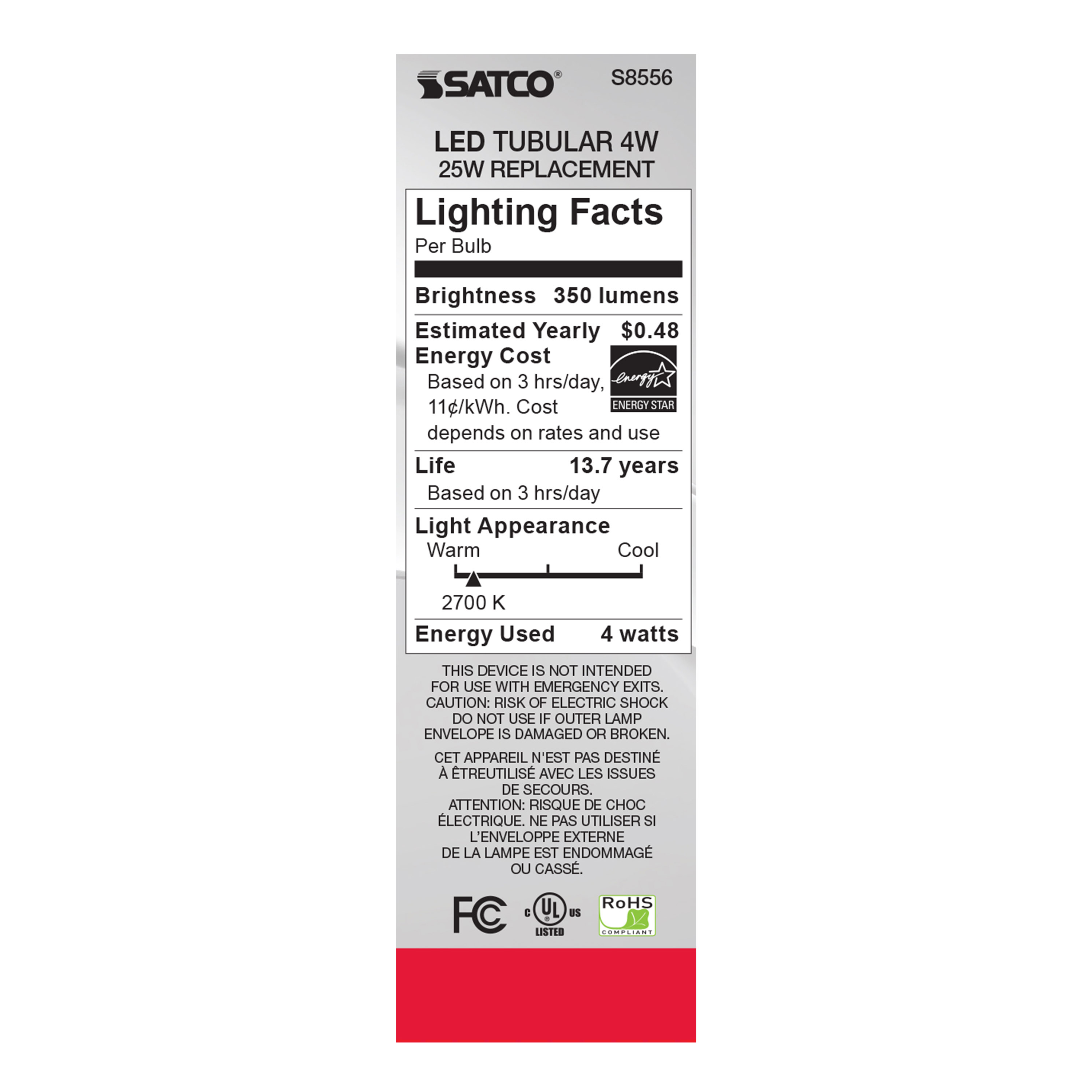 4T10/LED/E26/27K/120V - S8556