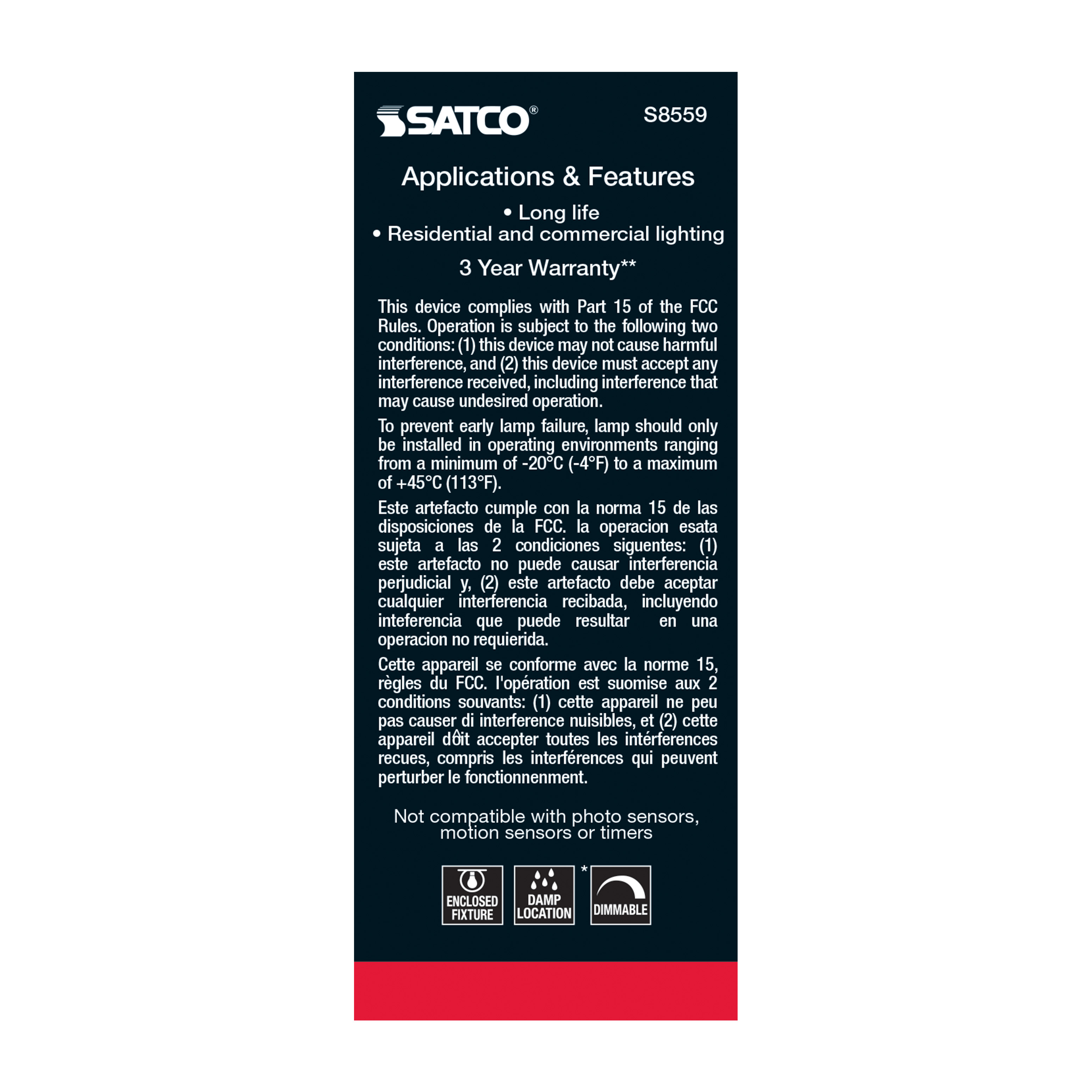 5.5BT15/LED/E26/27K/120V - S8559