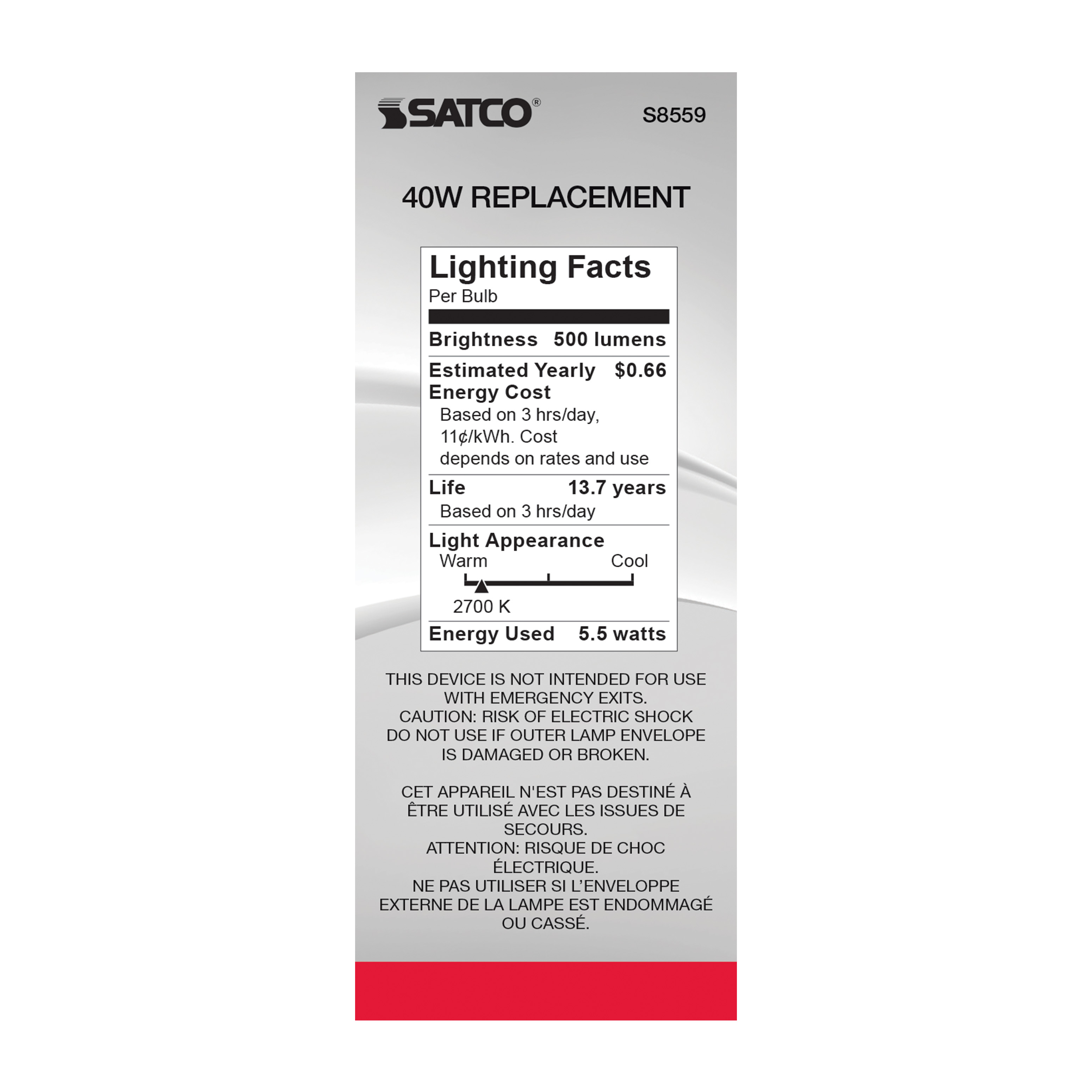 5.5BT15/LED/E26/27K/120V - S8559