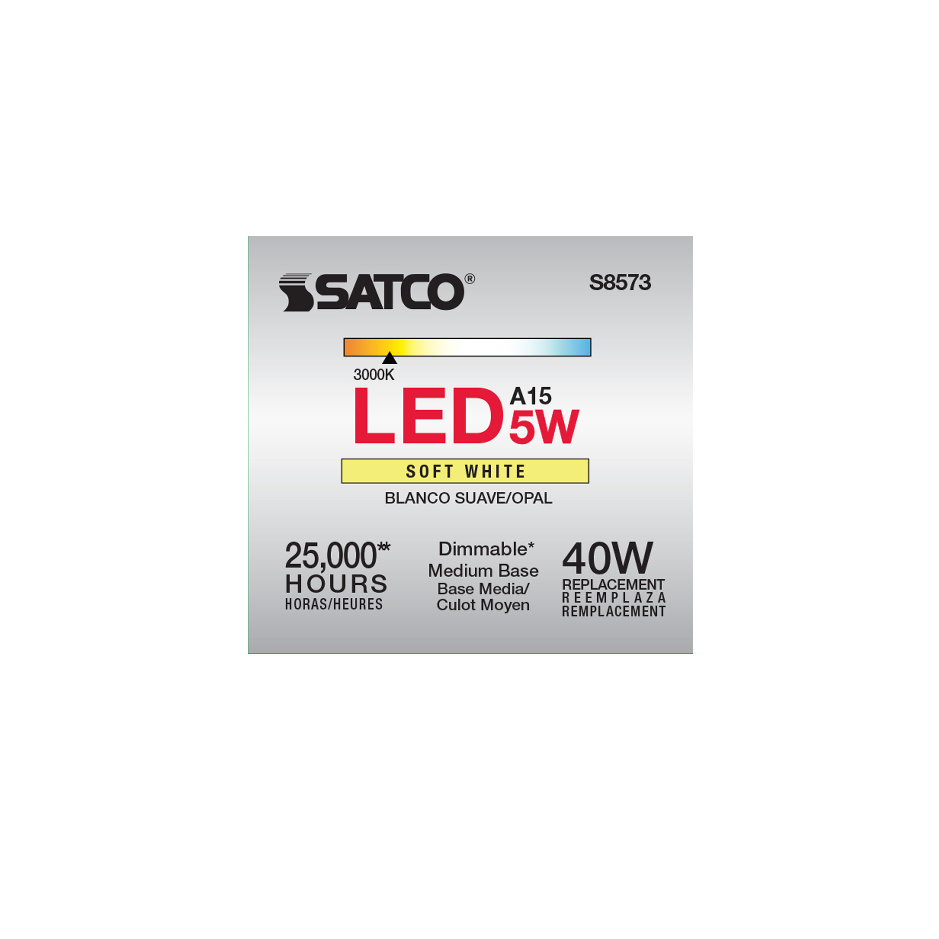 5A15/LED/3000K/120V - S8573