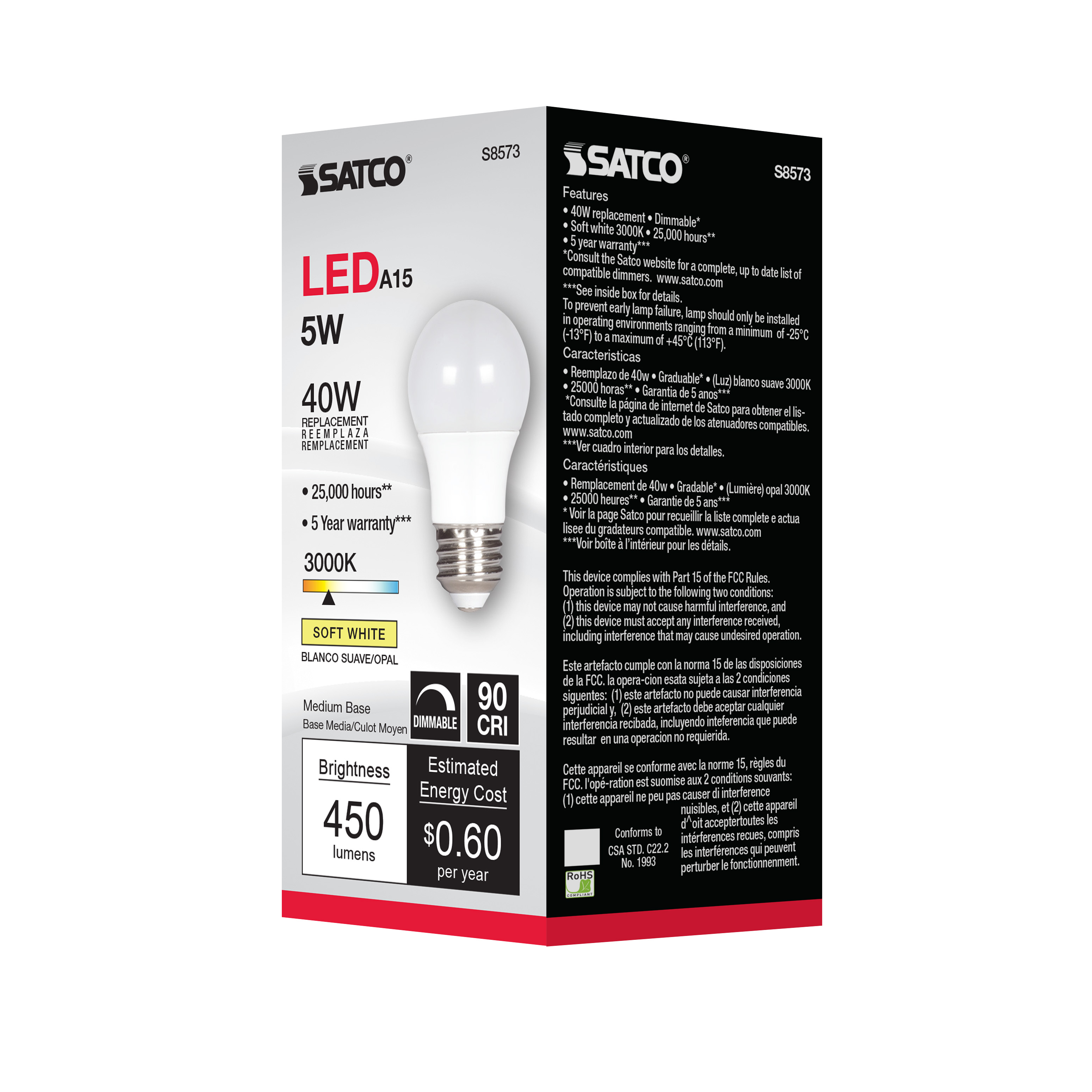 5A15/LED/3000K/120V - S8573