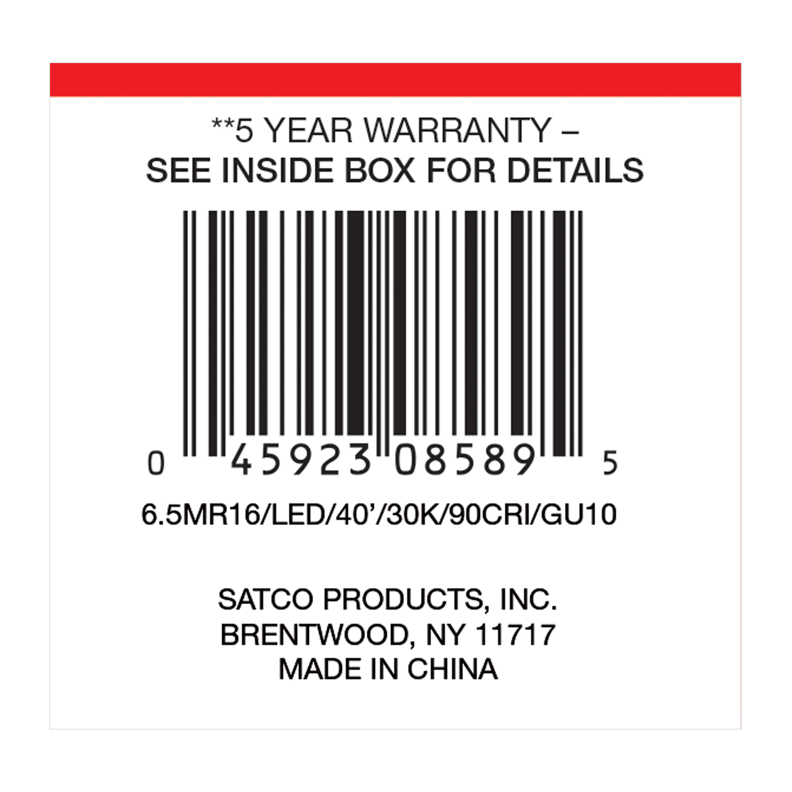6.5MR16/LED/40'/930/GU10 - S8589