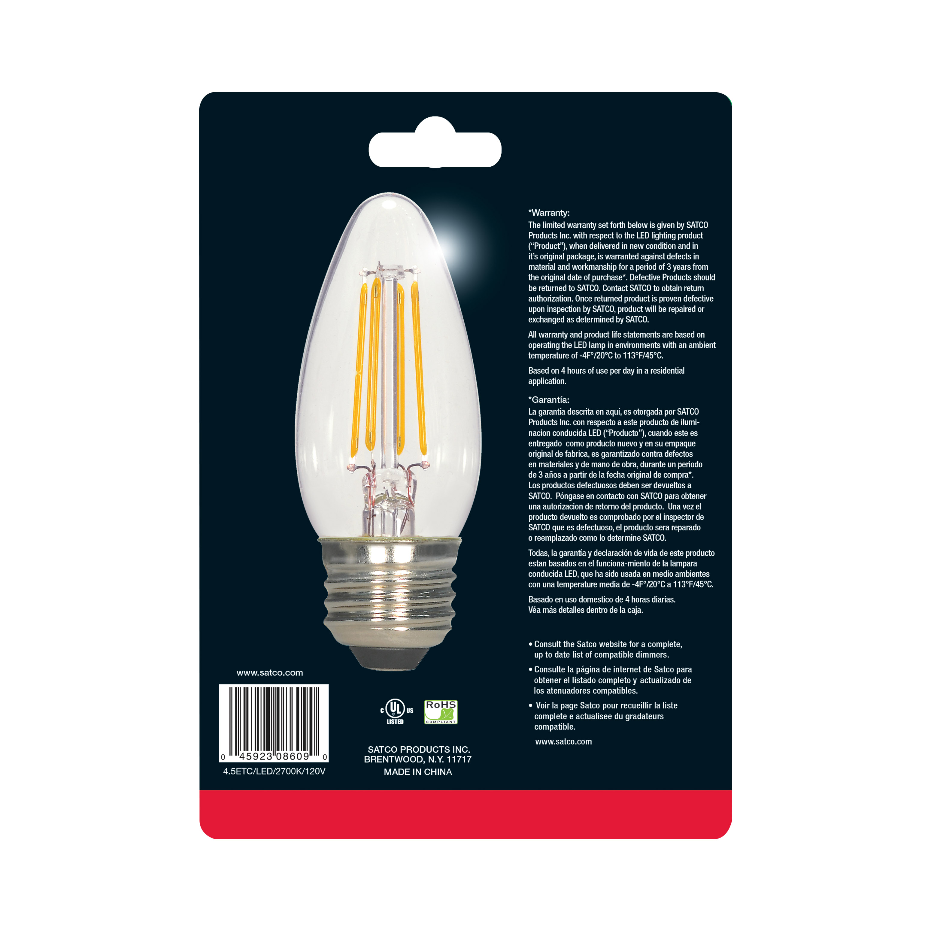 4.5W ETC/LED/27K/120V 1-CD - S8609